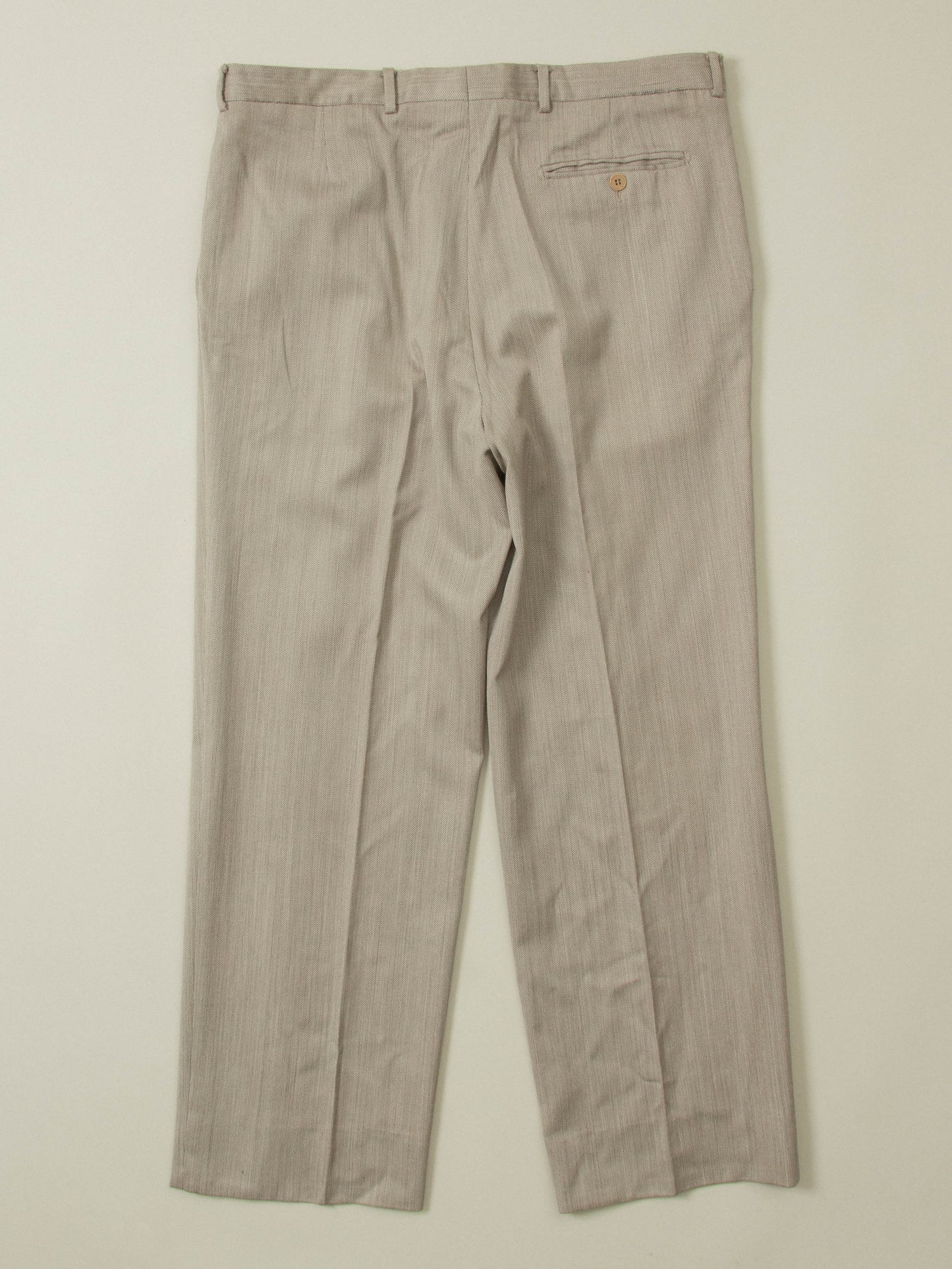 Vtg Pleated HBT Wool Dress Trousers - Made in Italy (38x30)