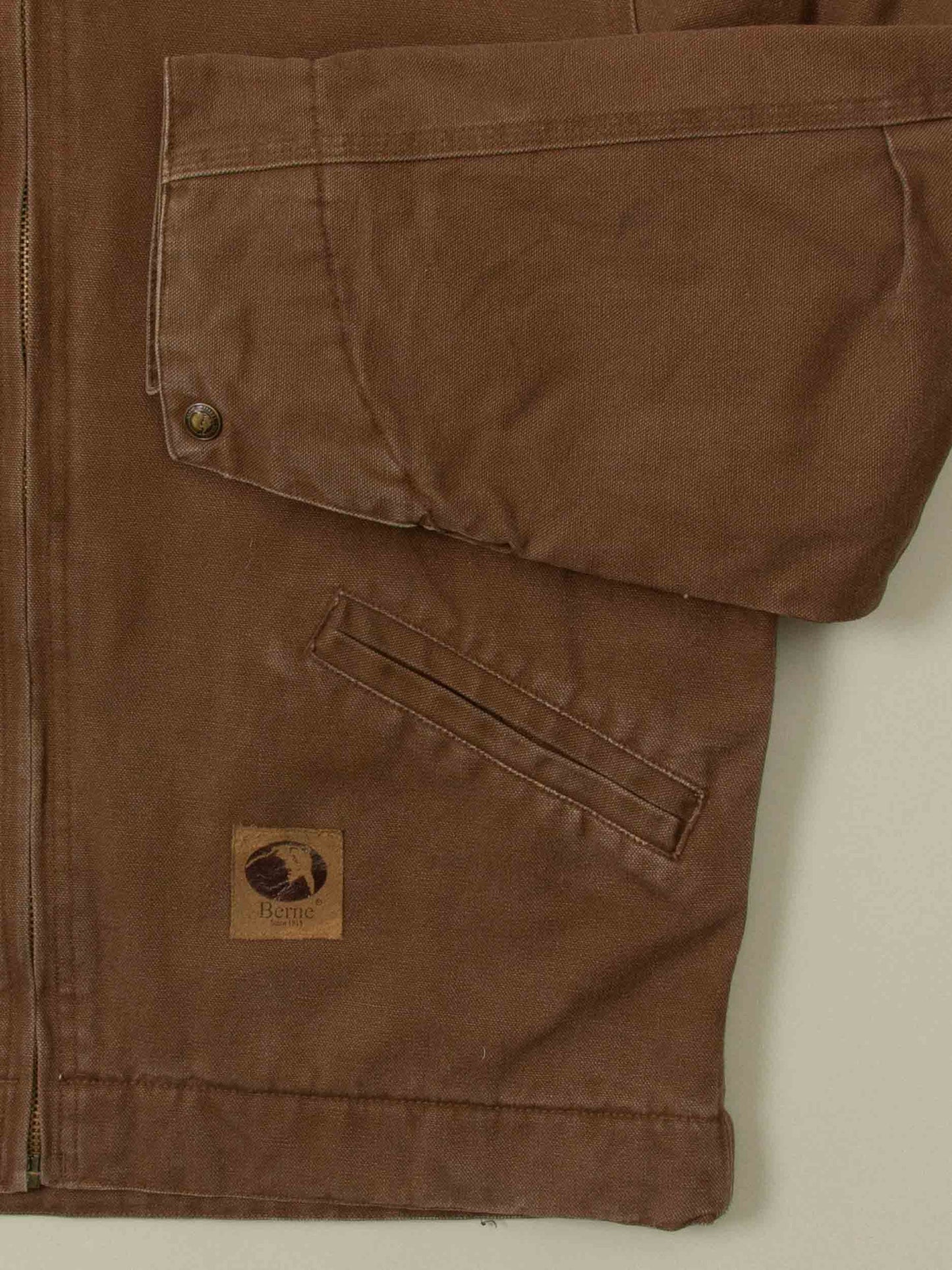 Vtg Brown Canvas Workwear Jacket (M)