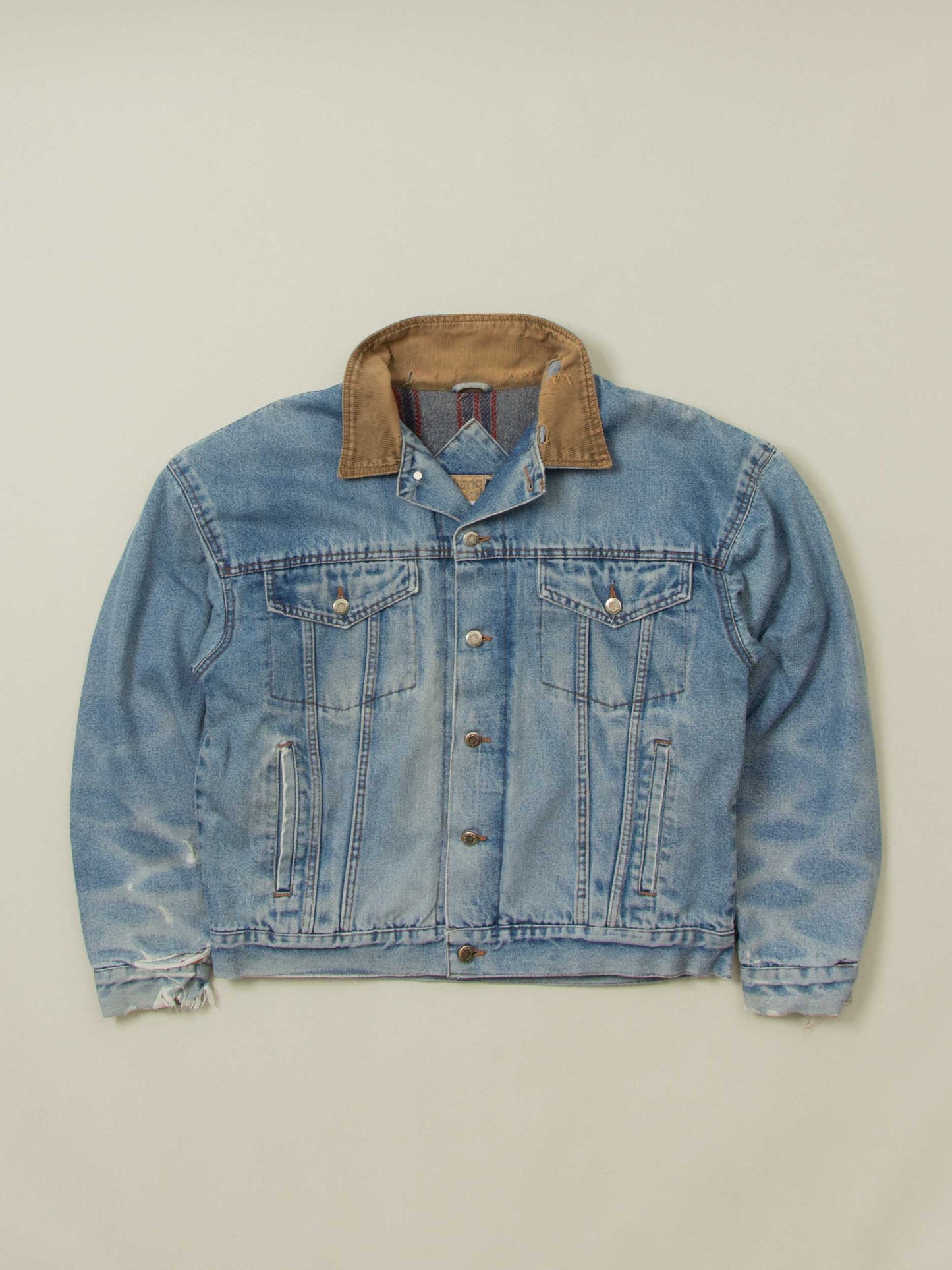 Vtg 1990s Lined Wrangler Denim Jacket (L)