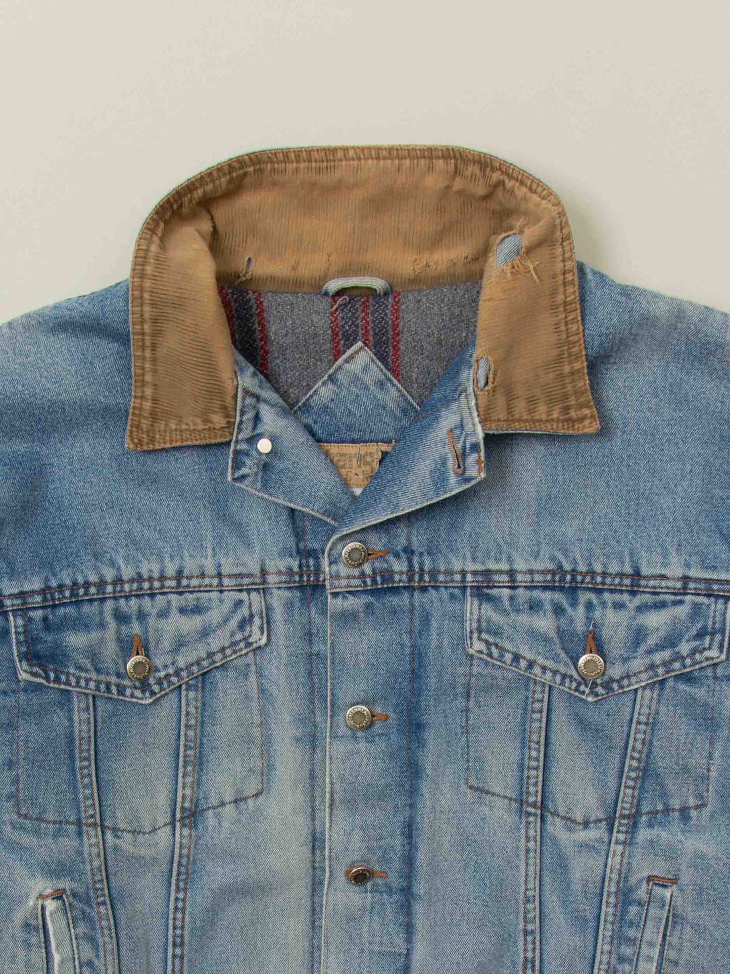 Vtg 1990s Lined Wrangler Denim Jacket (L)