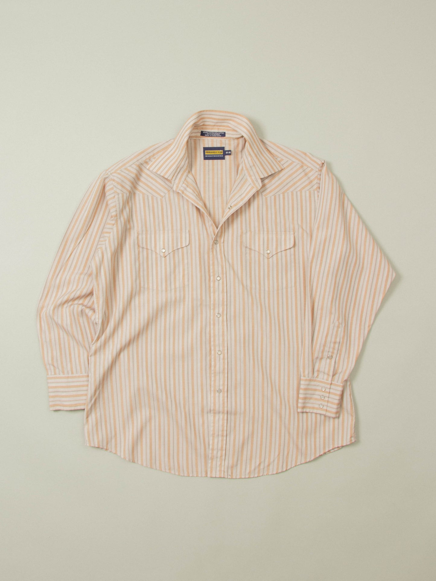 Vtg 1980s Striped Western Shirt (XL)