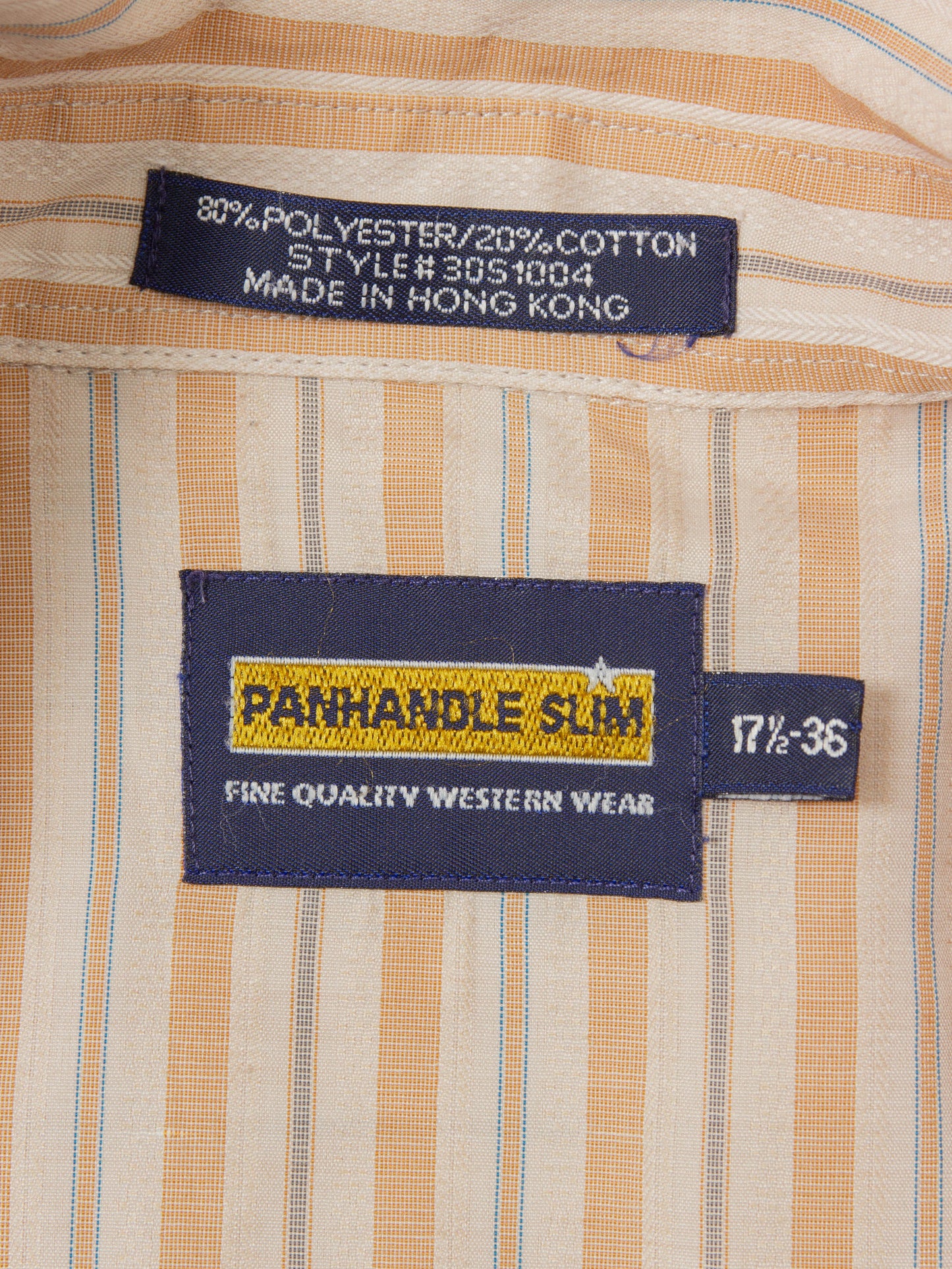 Vtg 1980s Striped Western Shirt (XL)
