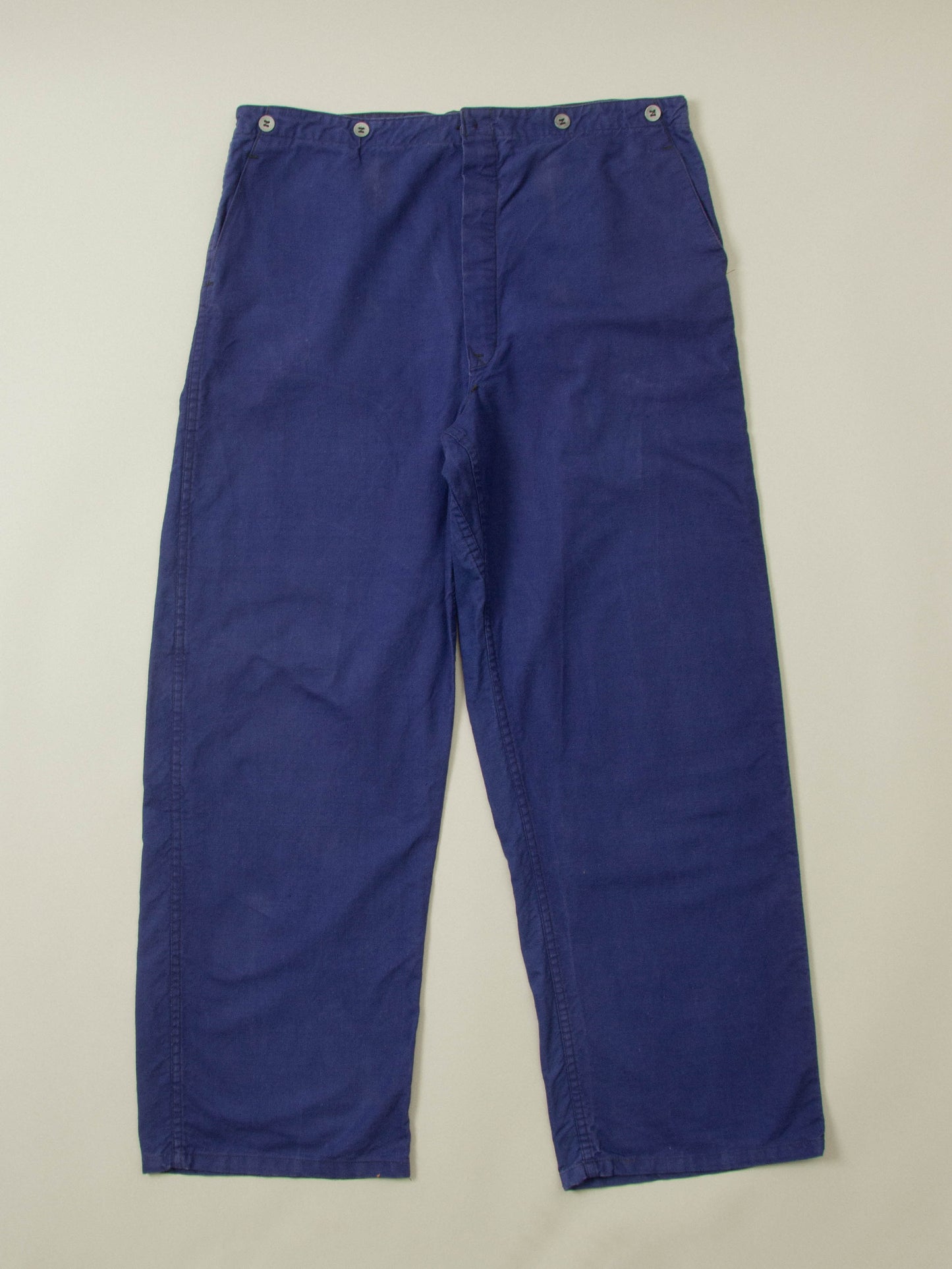 Vtg 1940s Swedish Navy Workwear Trousers (40x33)