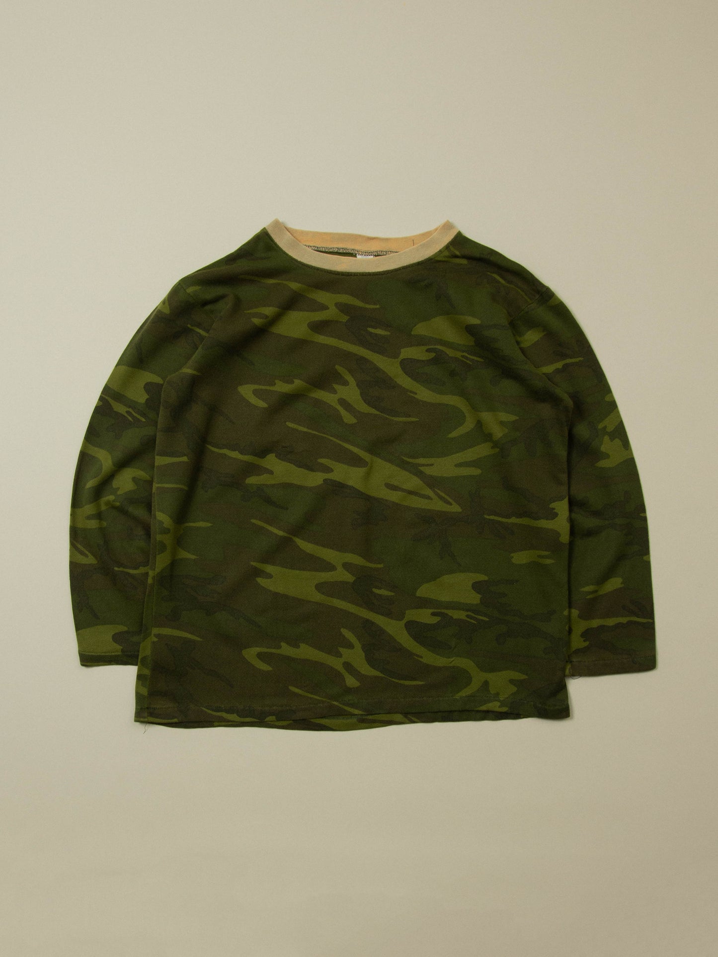 Vtg 1970s Camo Sweatshirt - Made in USA (L)