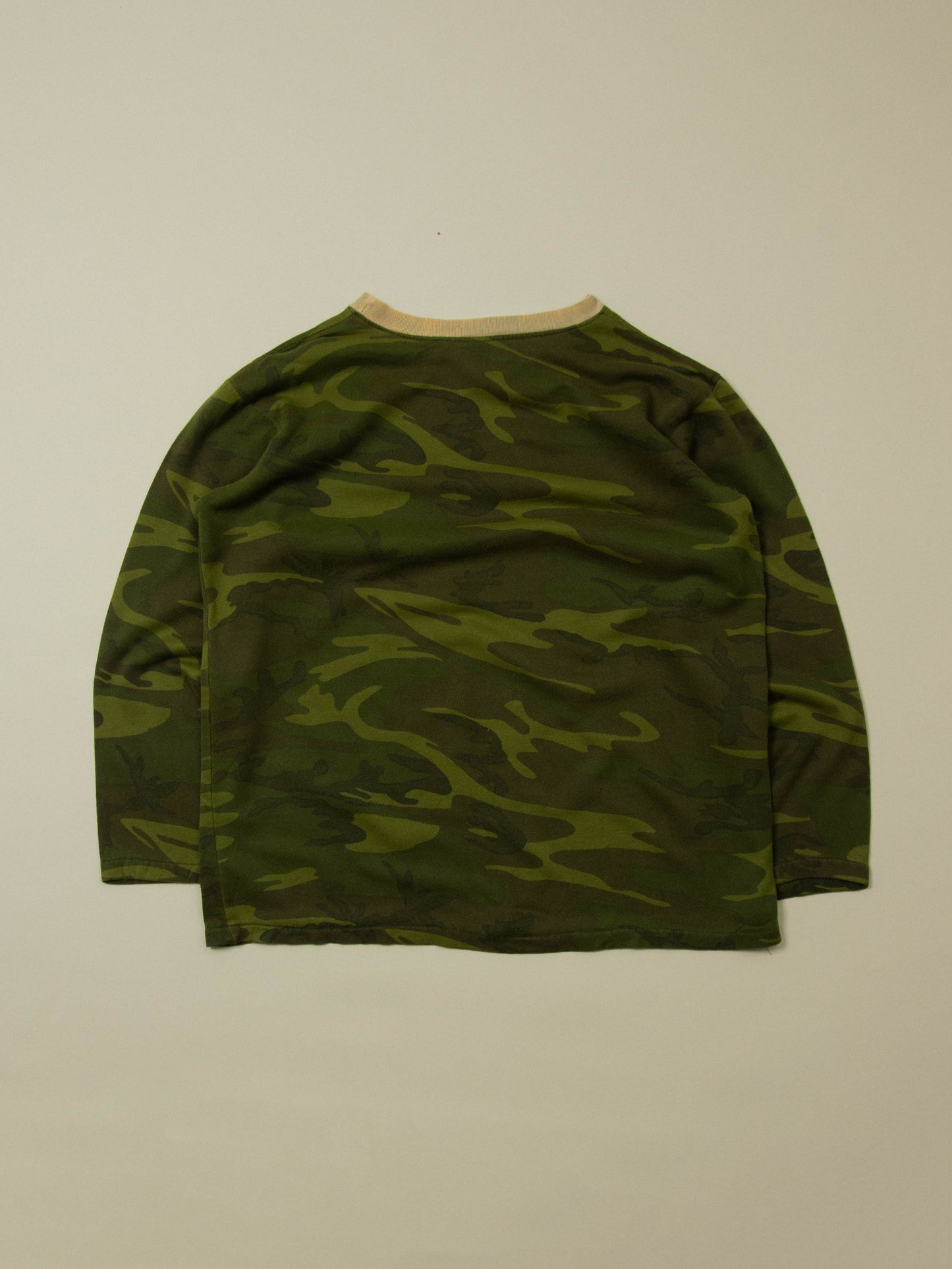 Vtg 1970s Camo Sweatshirt - Made in USA (L)