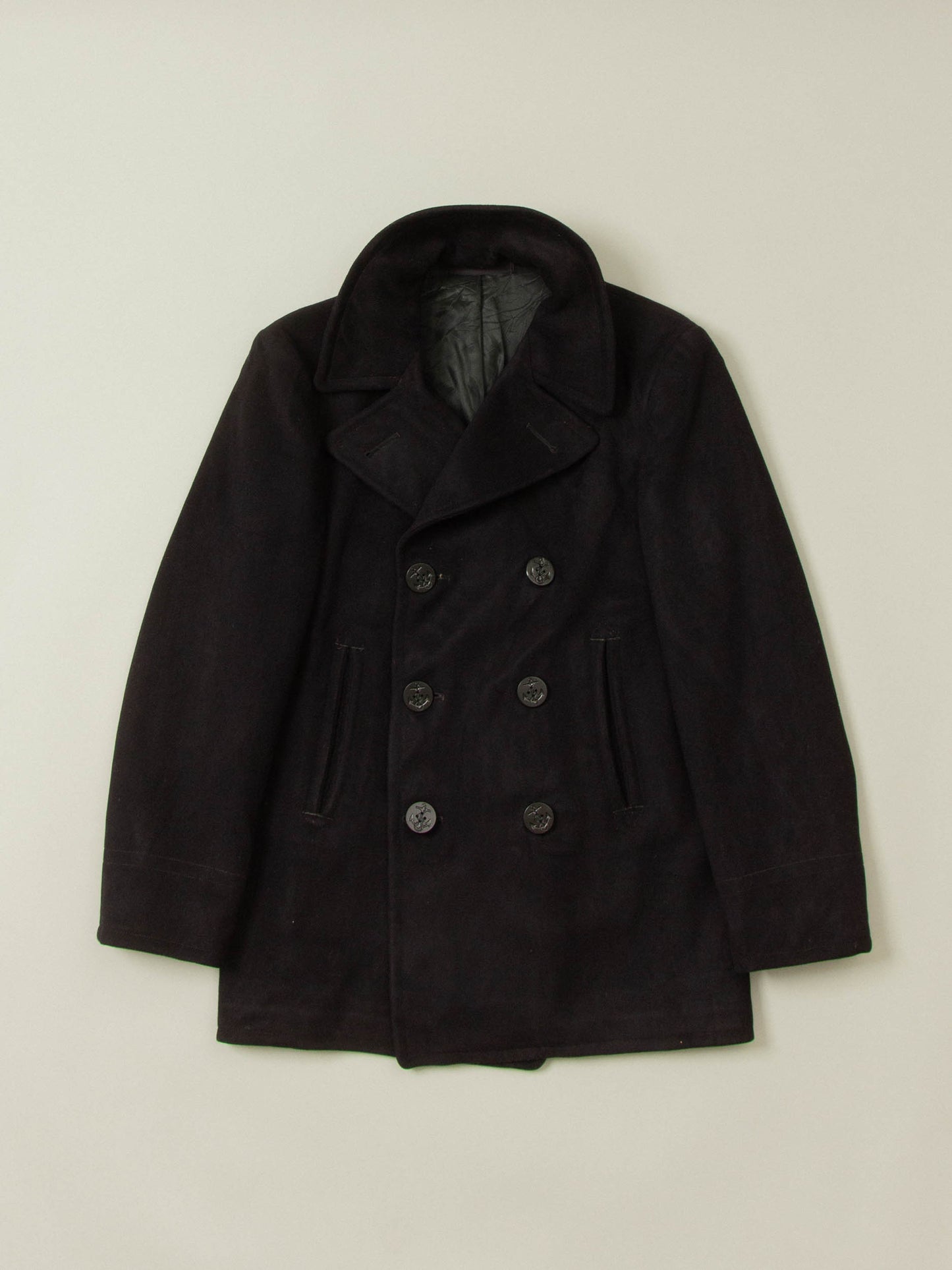 Vtg 1950s US Navy Wool Peacoat – Made in USA (S/M)