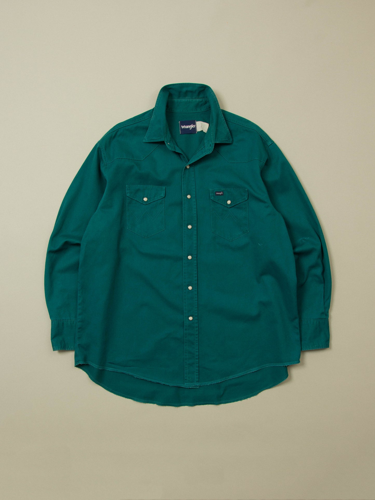 Vtg 1990s Green Wrangler Western Shirt (XL)