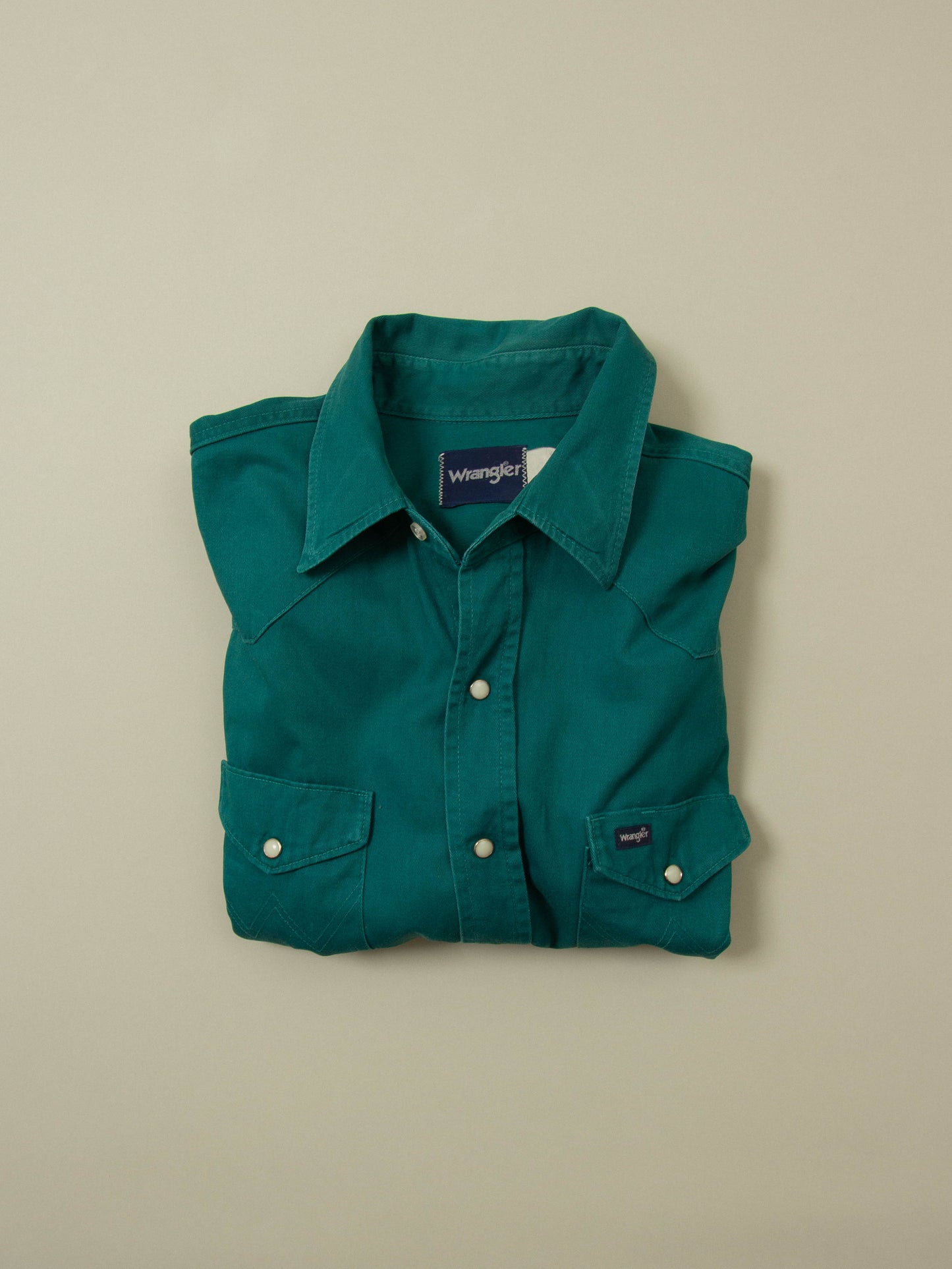 Vtg 1990s Green Wrangler Western Shirt (XL)