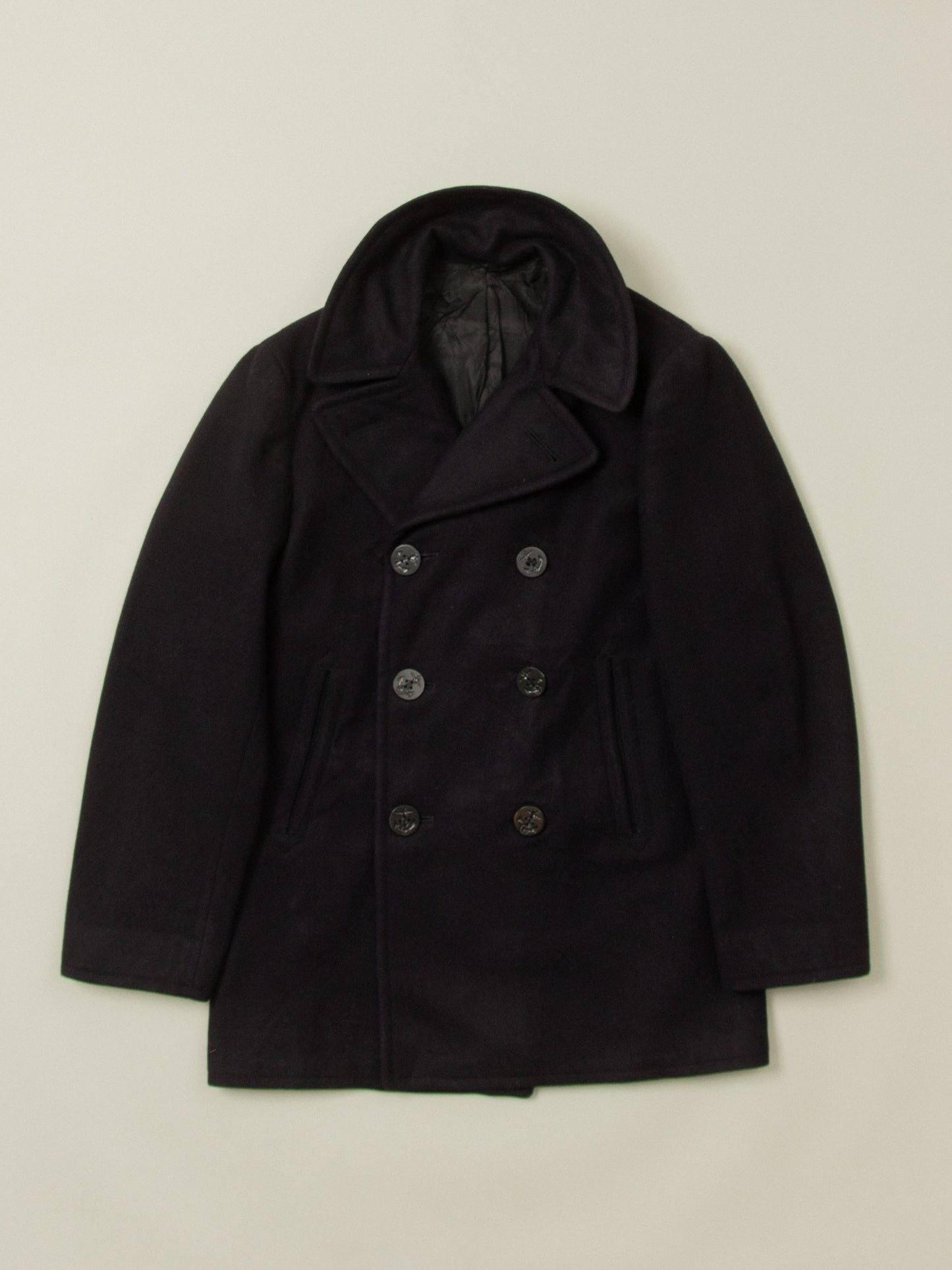 Vtg 1970s US Navy Wool Peacoat - Made in USA (M/L)