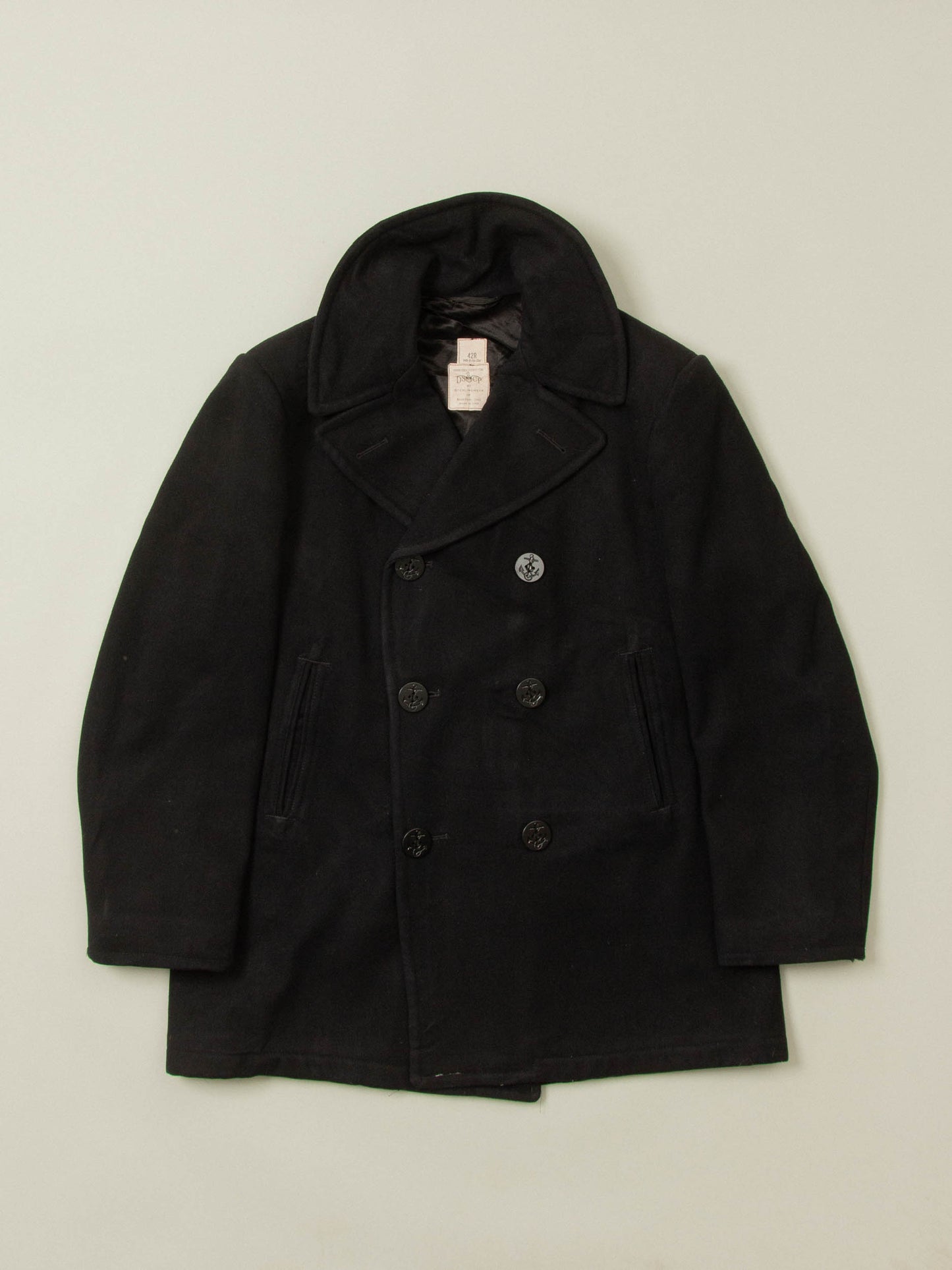 Vtg 1990s US Navy Wool Peacoat – Made in USA (L)