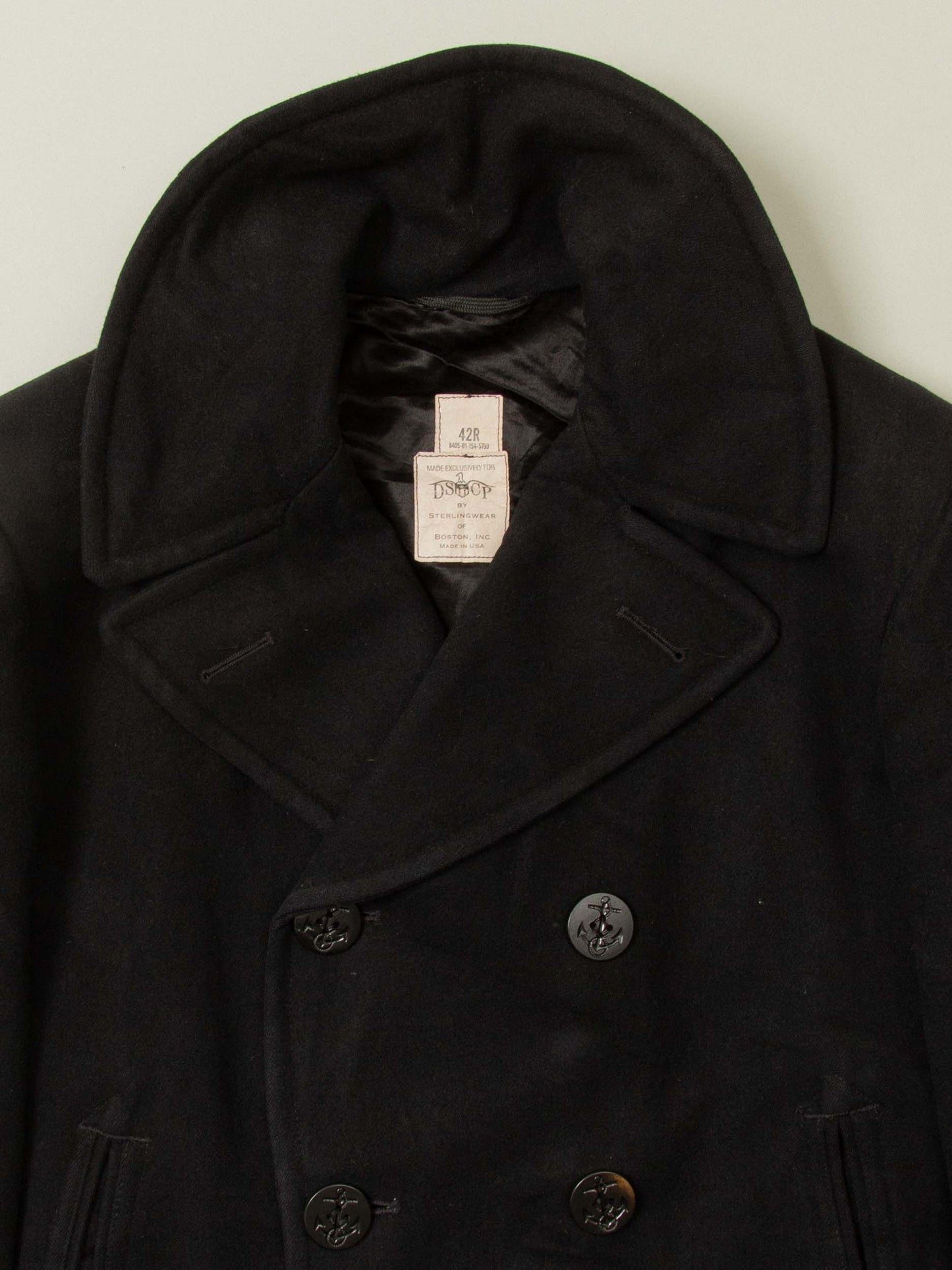 Vtg 1990s US Navy Wool Peacoat – Made in USA (L)