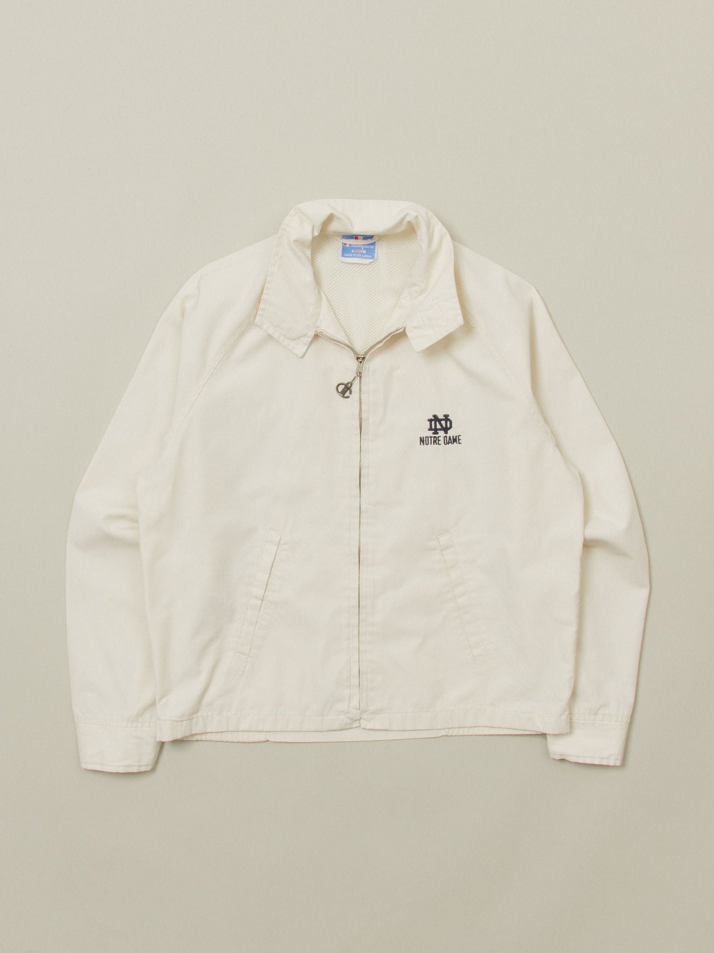 Vtg 1990s Champion 'Notre Dame' Raglan Sports Jacket (S)