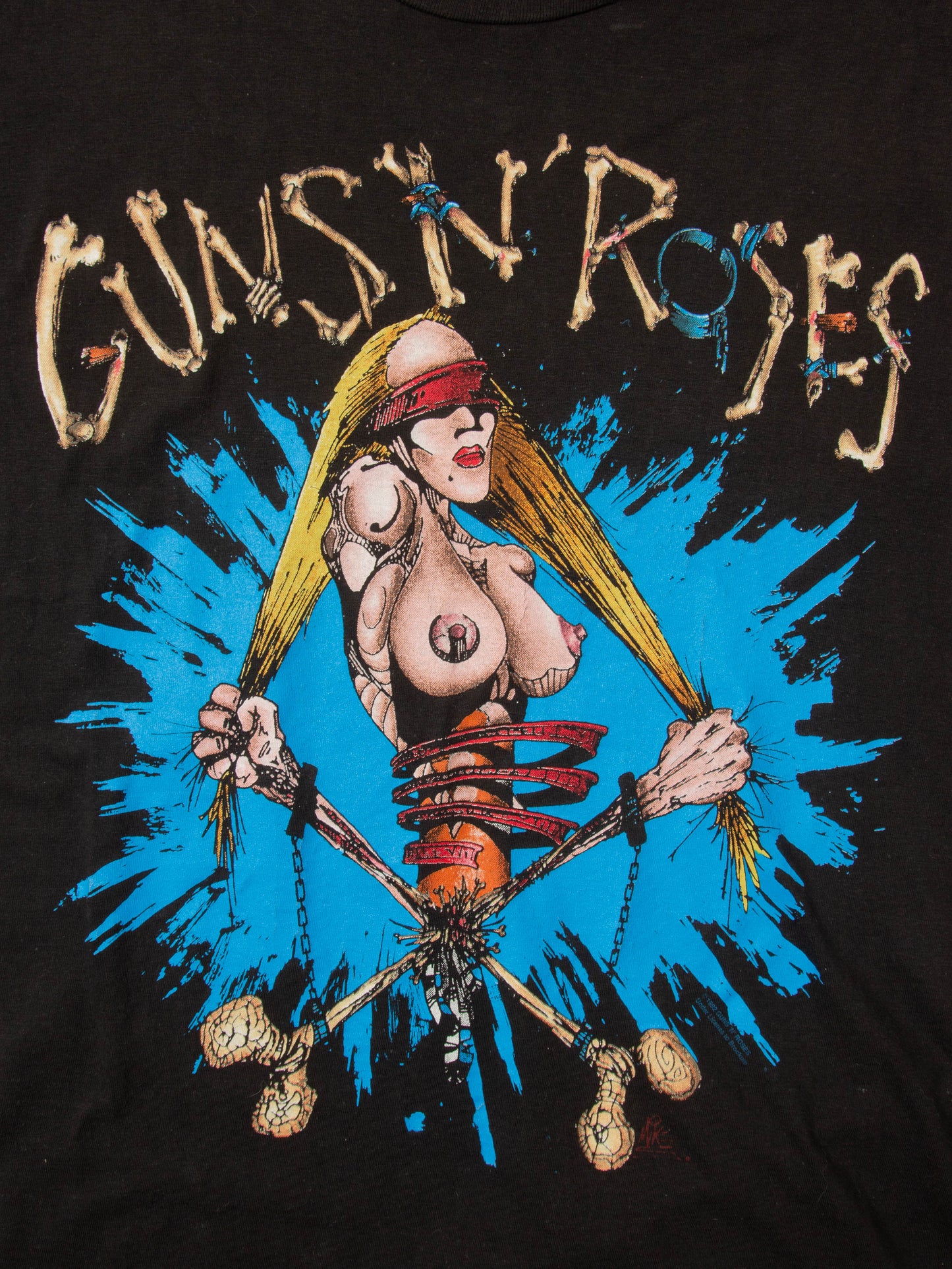Vtg Rare 1992 'Pretty Tied Up' Guns N' Roses Tee (L)