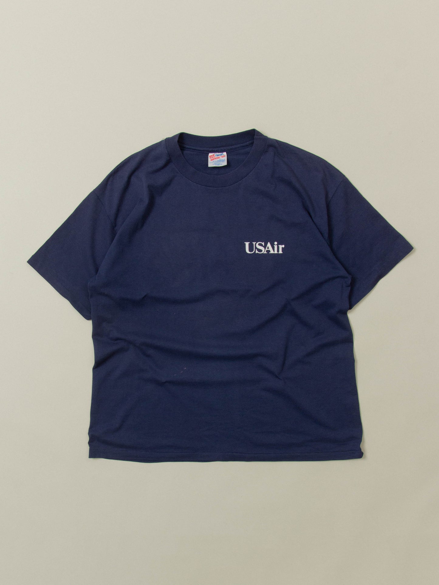 Vtg 1990s Hanes 50/50 US Air Single Stitch Tee - Made in USA (XL)