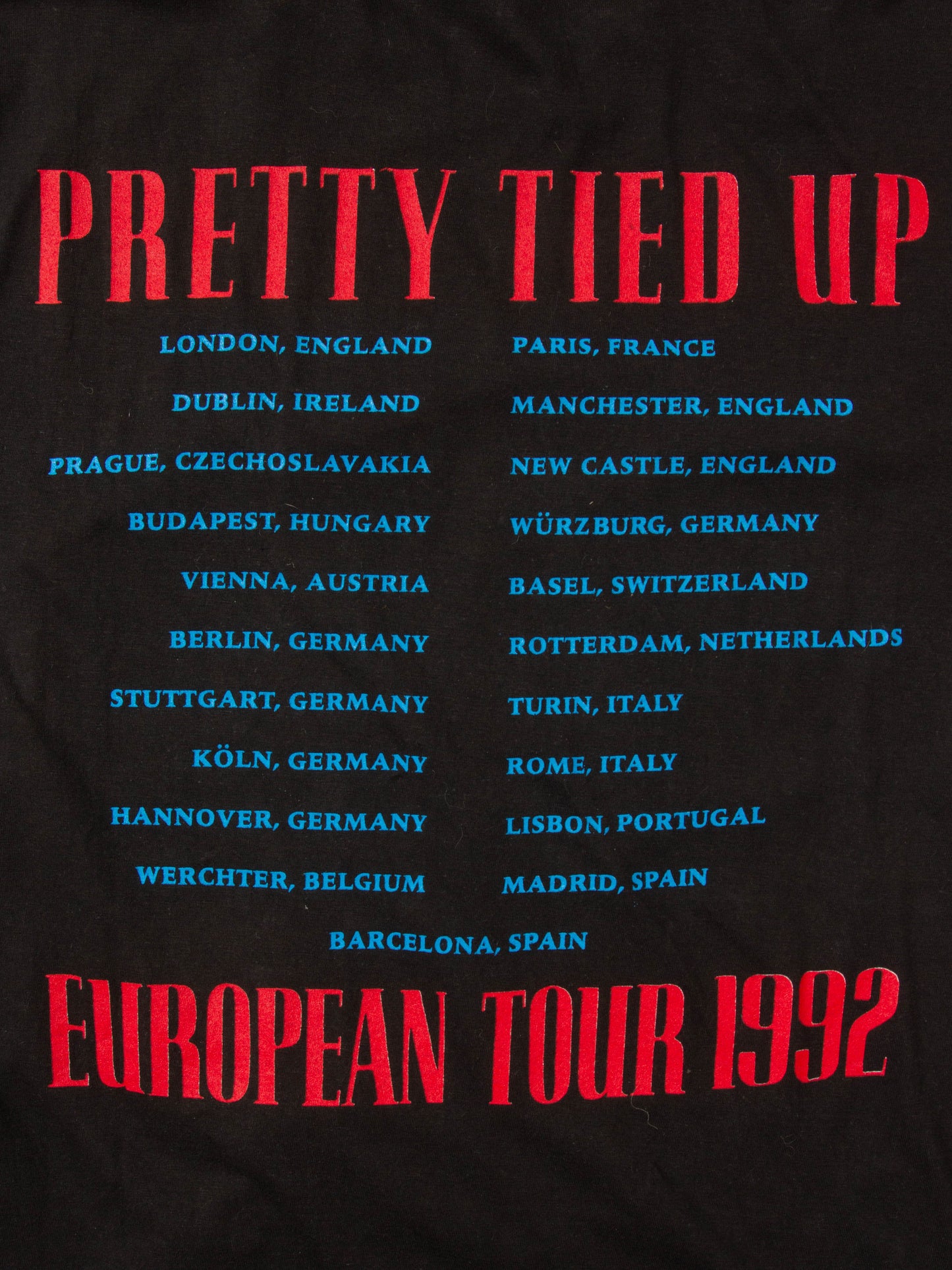 Vtg Rare 1992 'Pretty Tied Up' Guns N' Roses Tee (L)