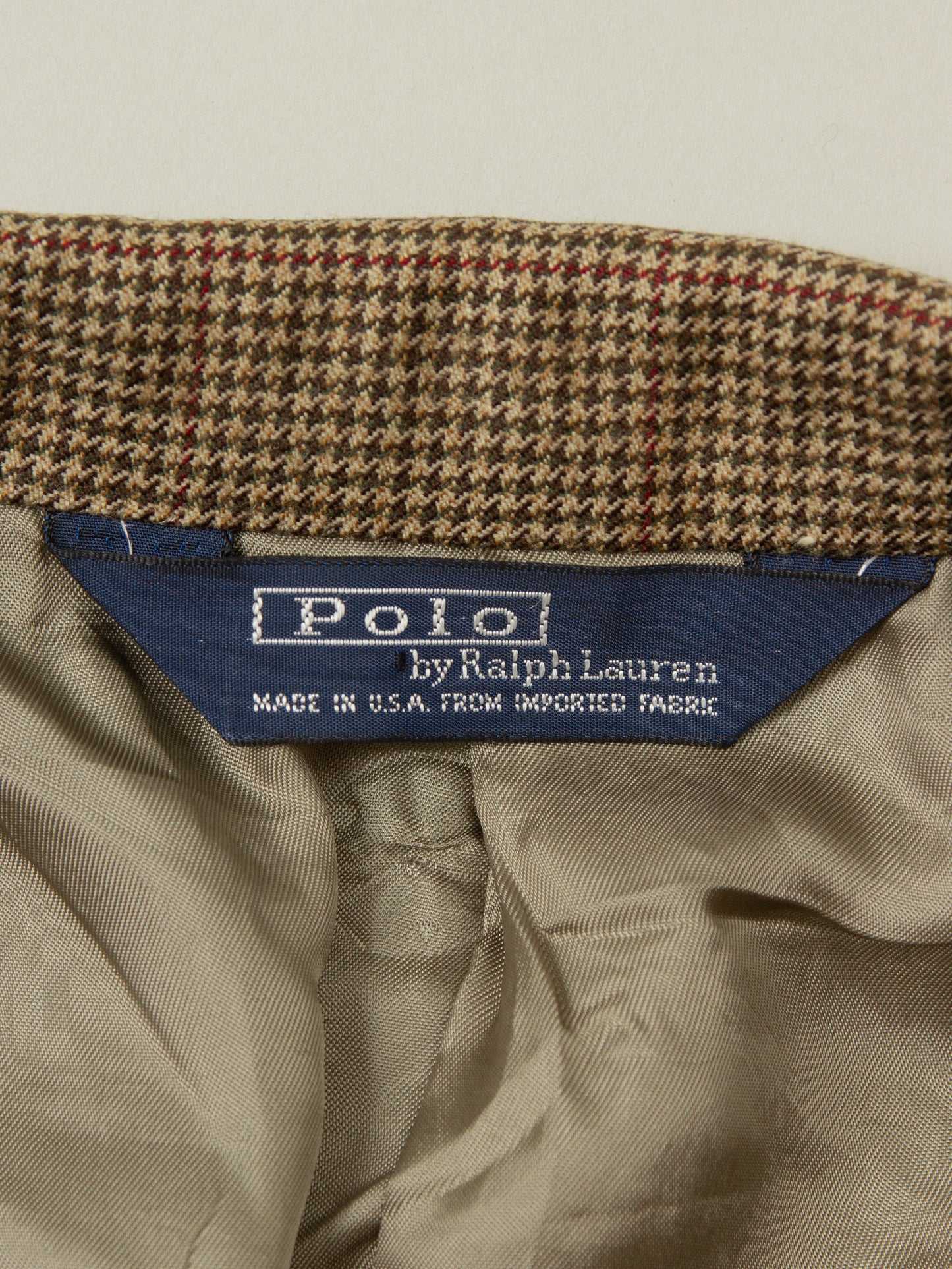 Vtg 1980s Ralph Lauren Wool Houndstooth Blazer - Made in USA (M/L)