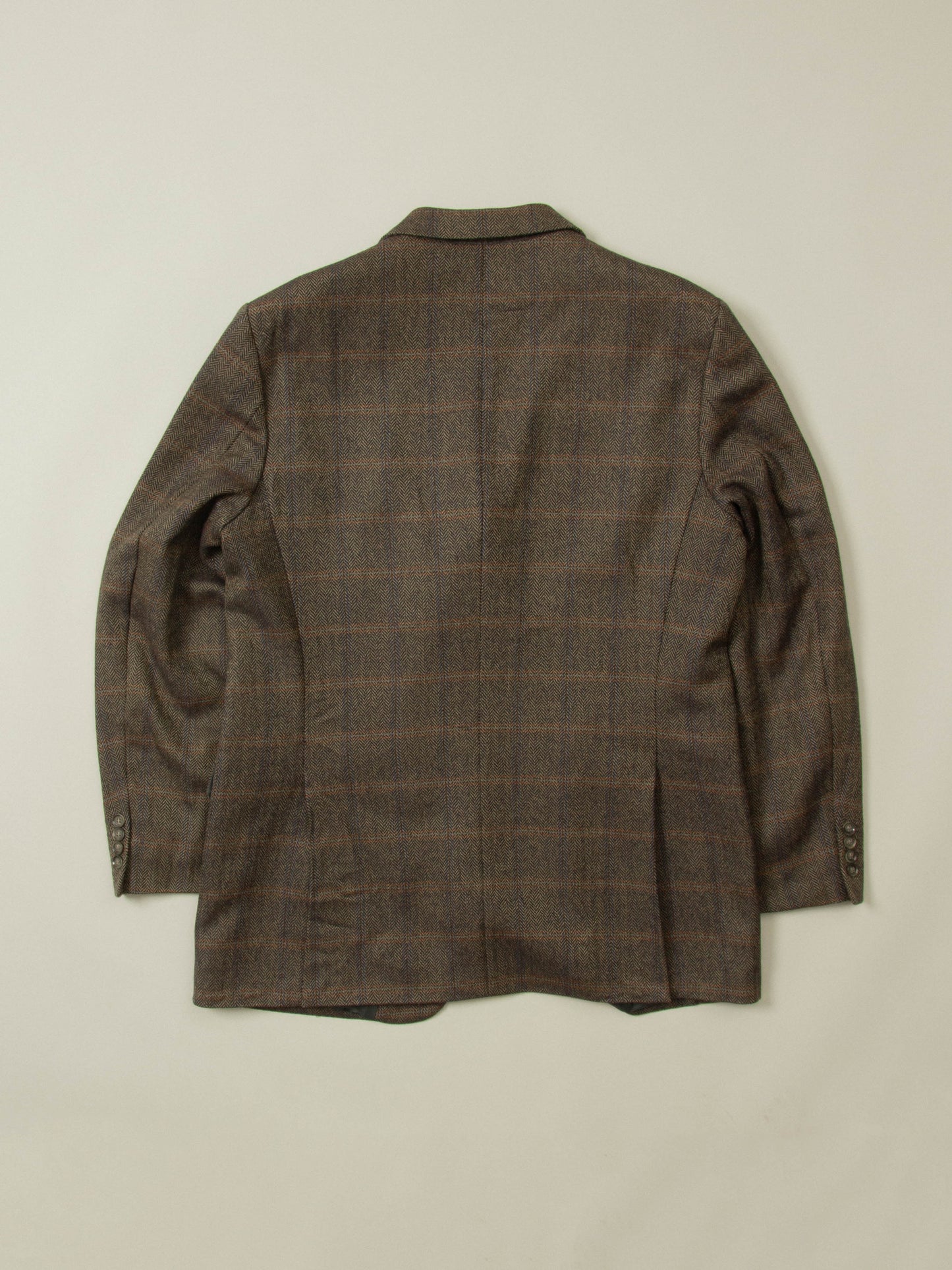 Checkered Burberry Herringbone Wool Blazer (L)