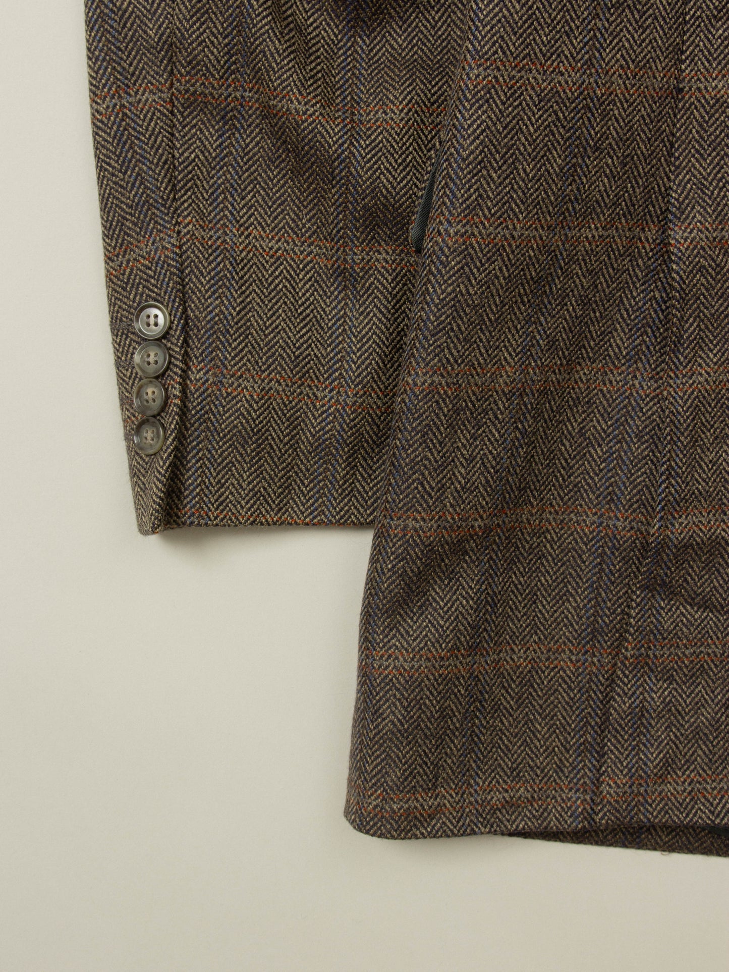 Checkered Burberry Herringbone Wool Blazer (L)