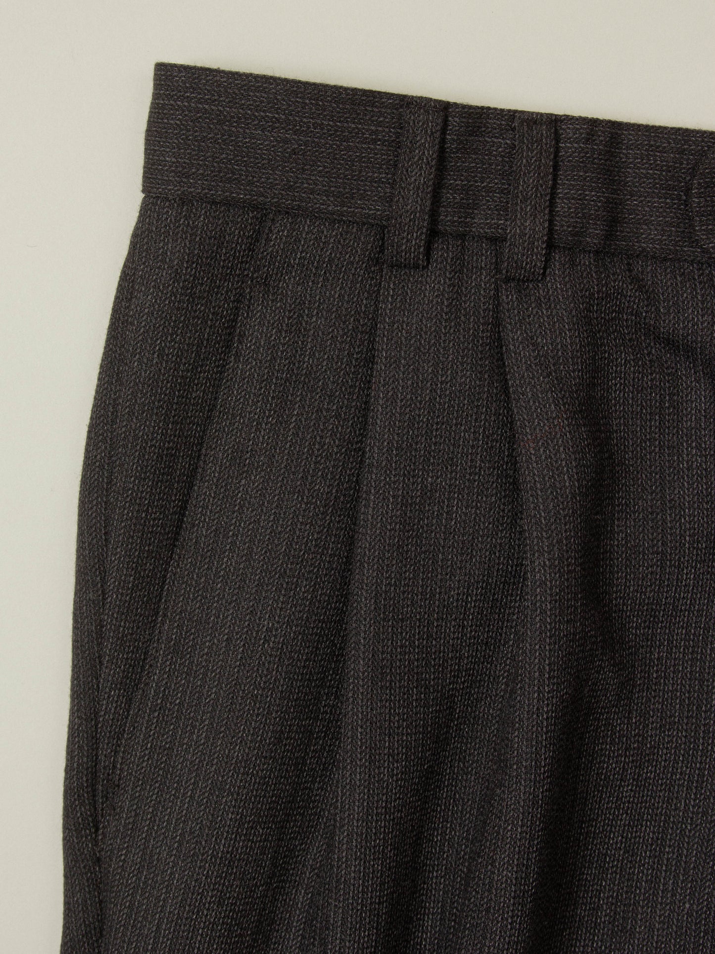 Vtg Pleated Herringbone Wool Dress Trousers (34x32)