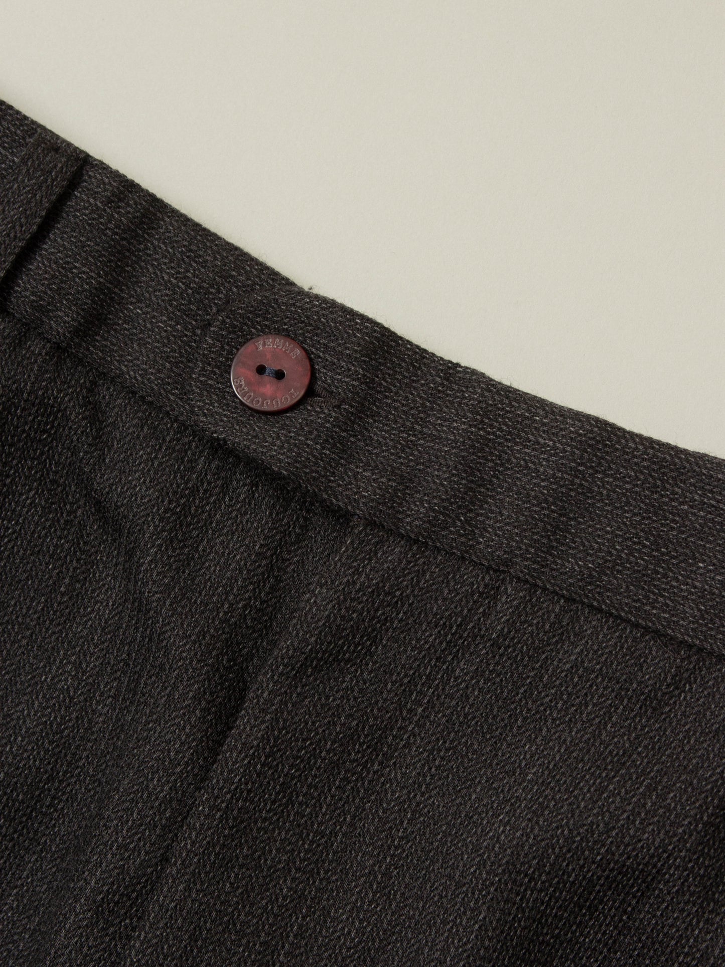 Vtg Pleated Herringbone Wool Dress Trousers (34x32)