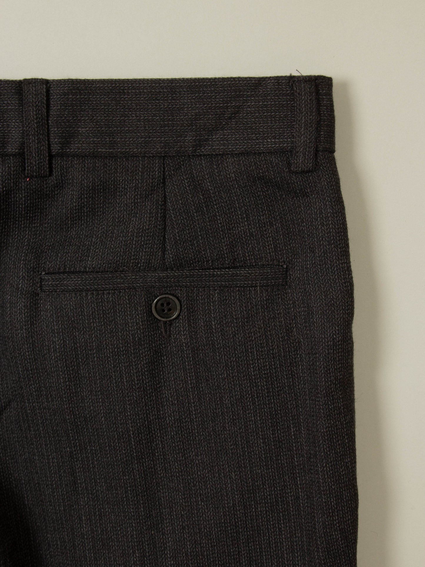 Vtg Pleated Herringbone Wool Dress Trousers (34x32)
