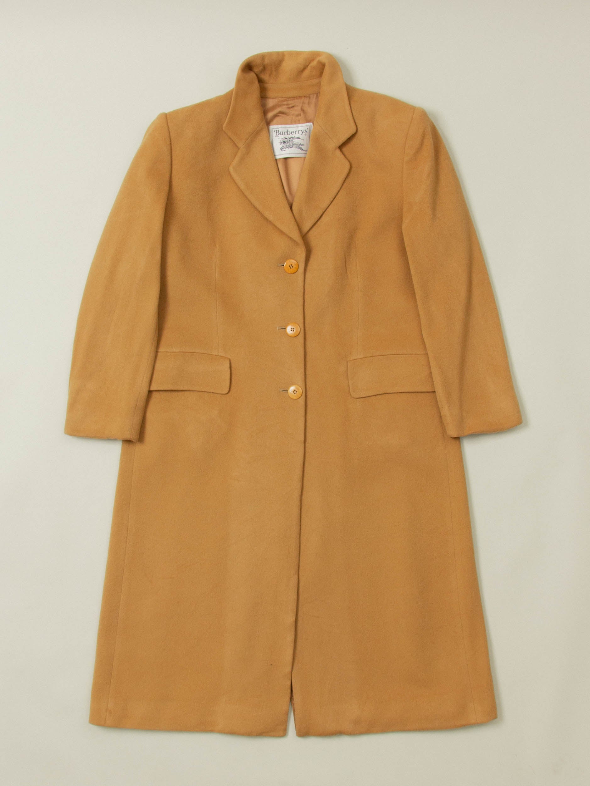 Vtg 1980s Burberry Wool Coat - Made in Spain (Women's M