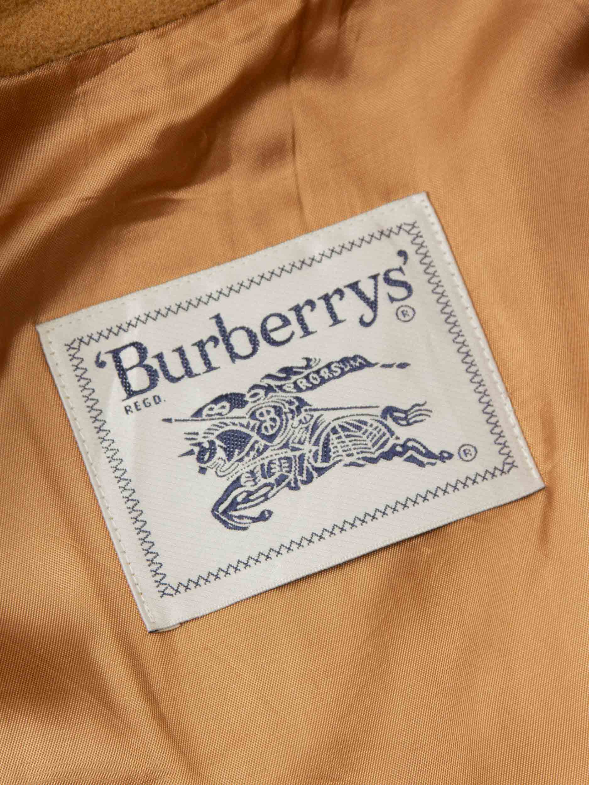 Vtg 1980s Burberry Wool Coat - Made in Spain (Women's M