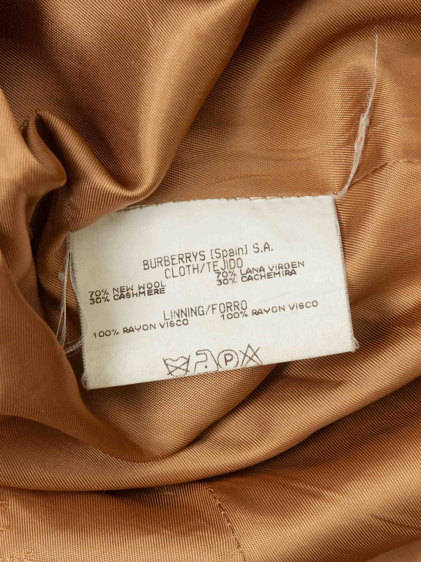 Vtg 1980s Burberry Wool Coat - Made in Spain (Women's L)