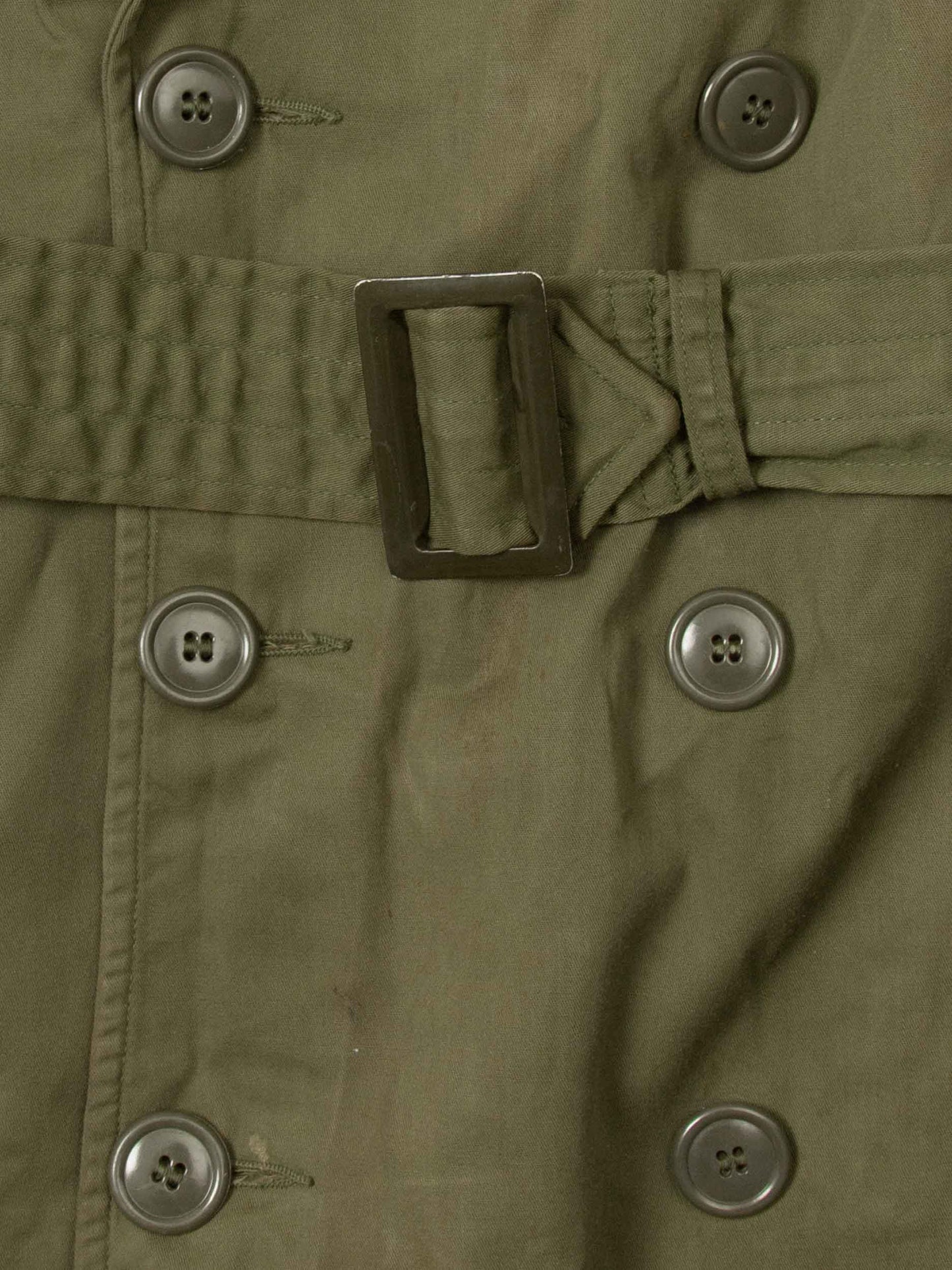 Vtg 1950s US Army Trench Coat w/ Removable Liner (S-Short)