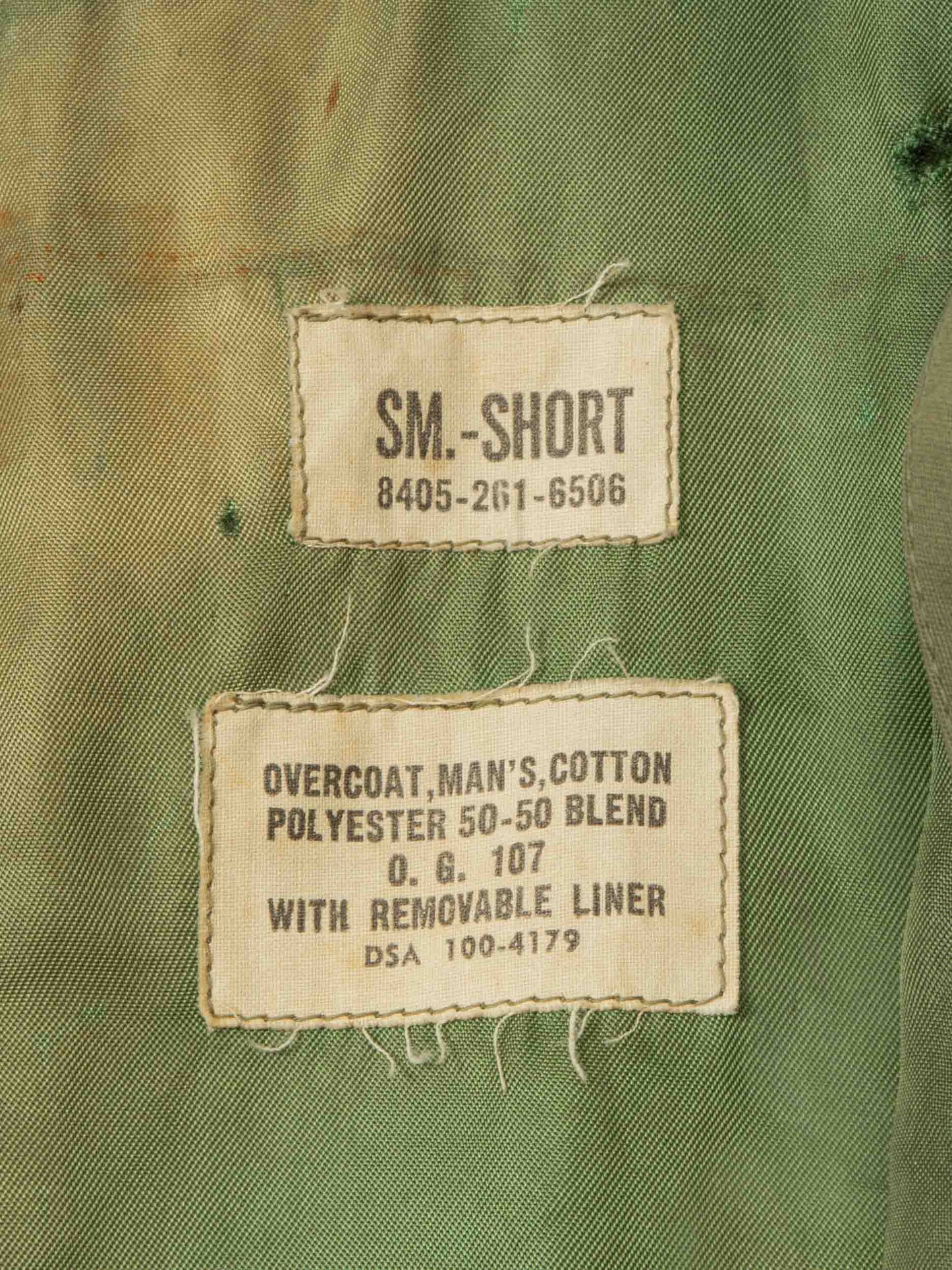 Vtg 1950s US Army Trench Coat w/ Removable Liner (S-Short)