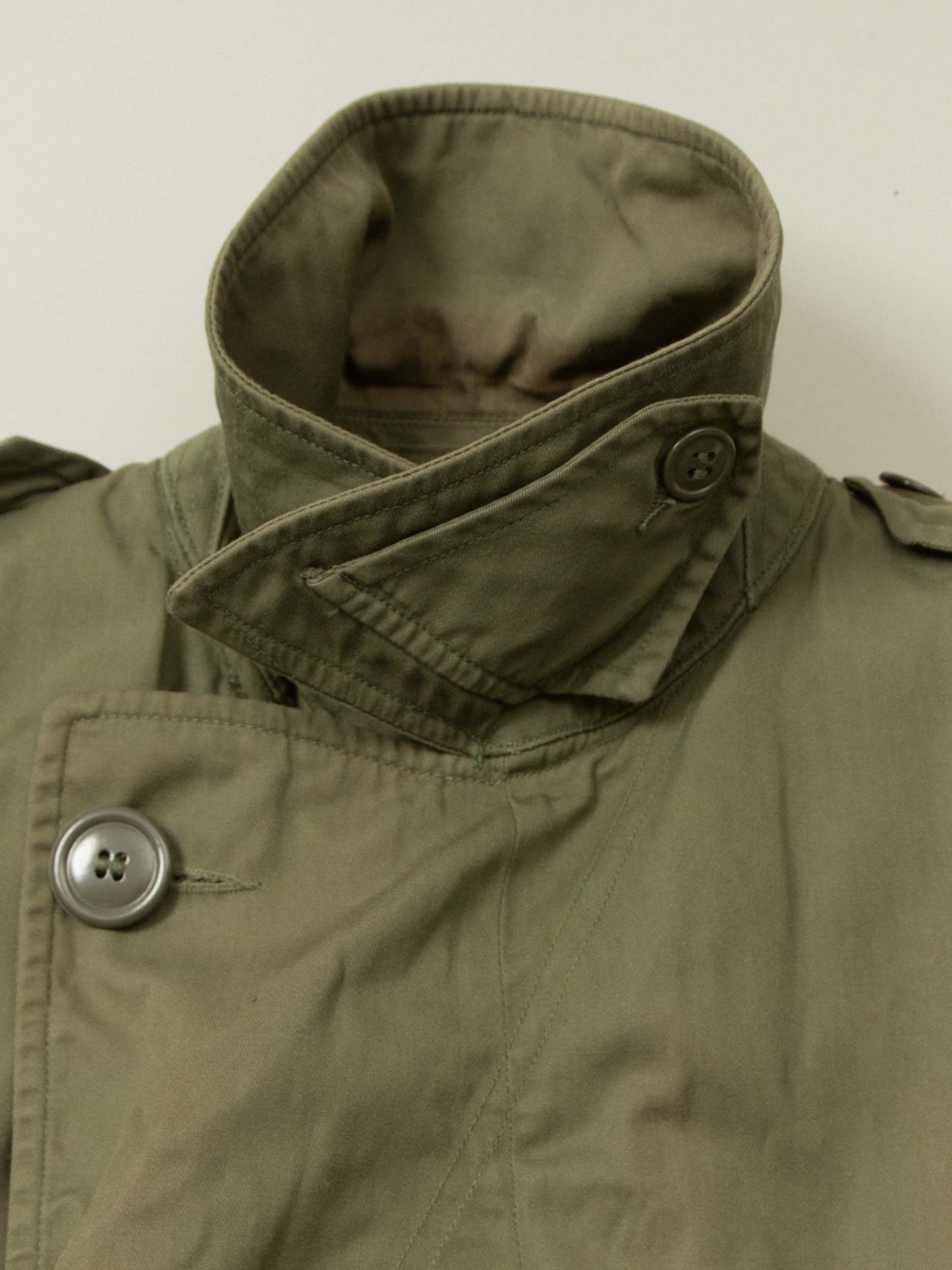 Vtg 1950s US Army Trench Coat w/ Removable Liner (S-Short)