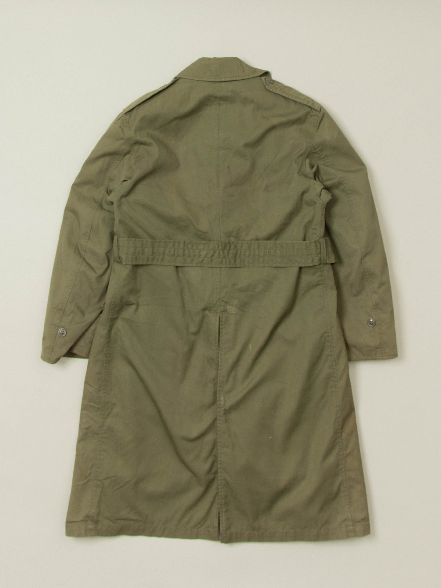 Vtg 1950s US Army Trench Coat w/ Removable Liner (S-Short)