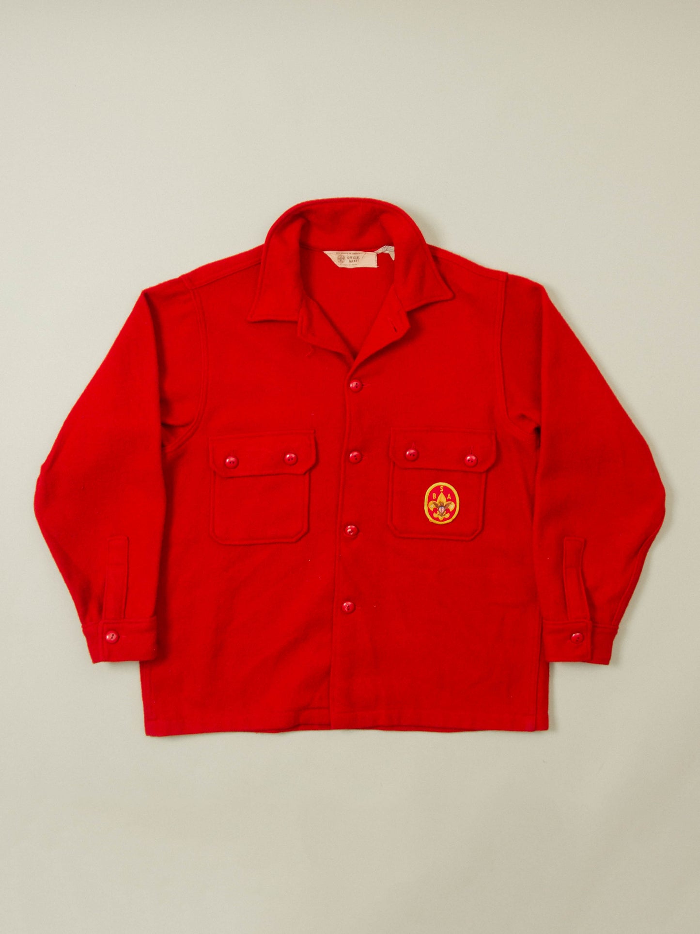Vtg 1960s Boy Scouts of America Wool Shirt – Made in USA (L)