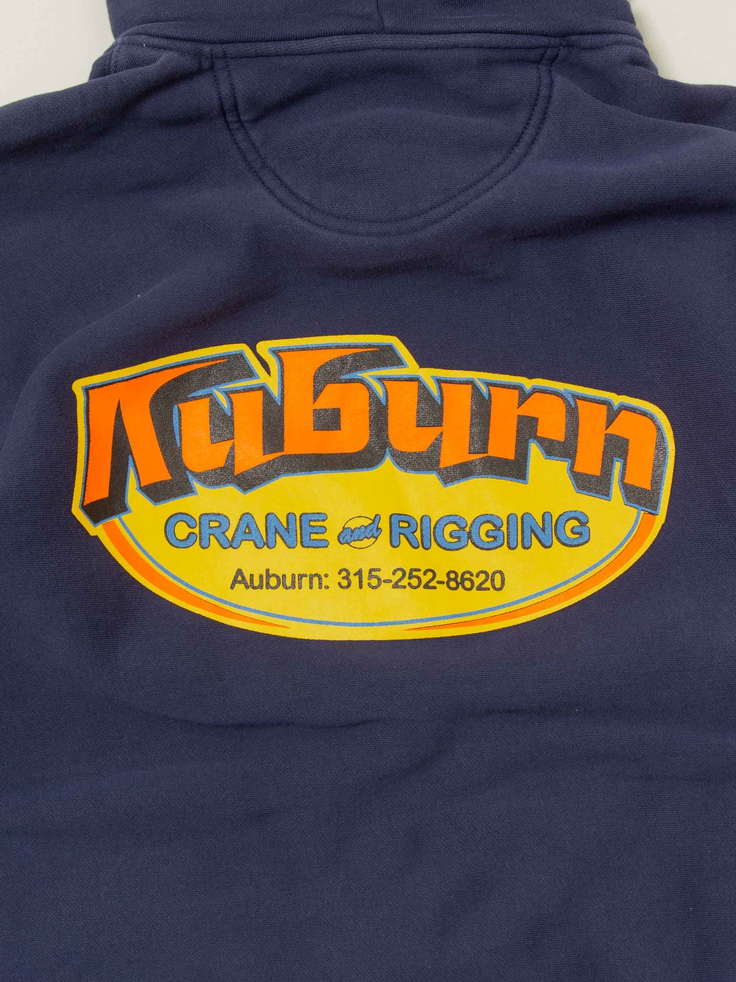 2000s 'Auburn Crane and Rigging' Heavyweight Hoodie (L)