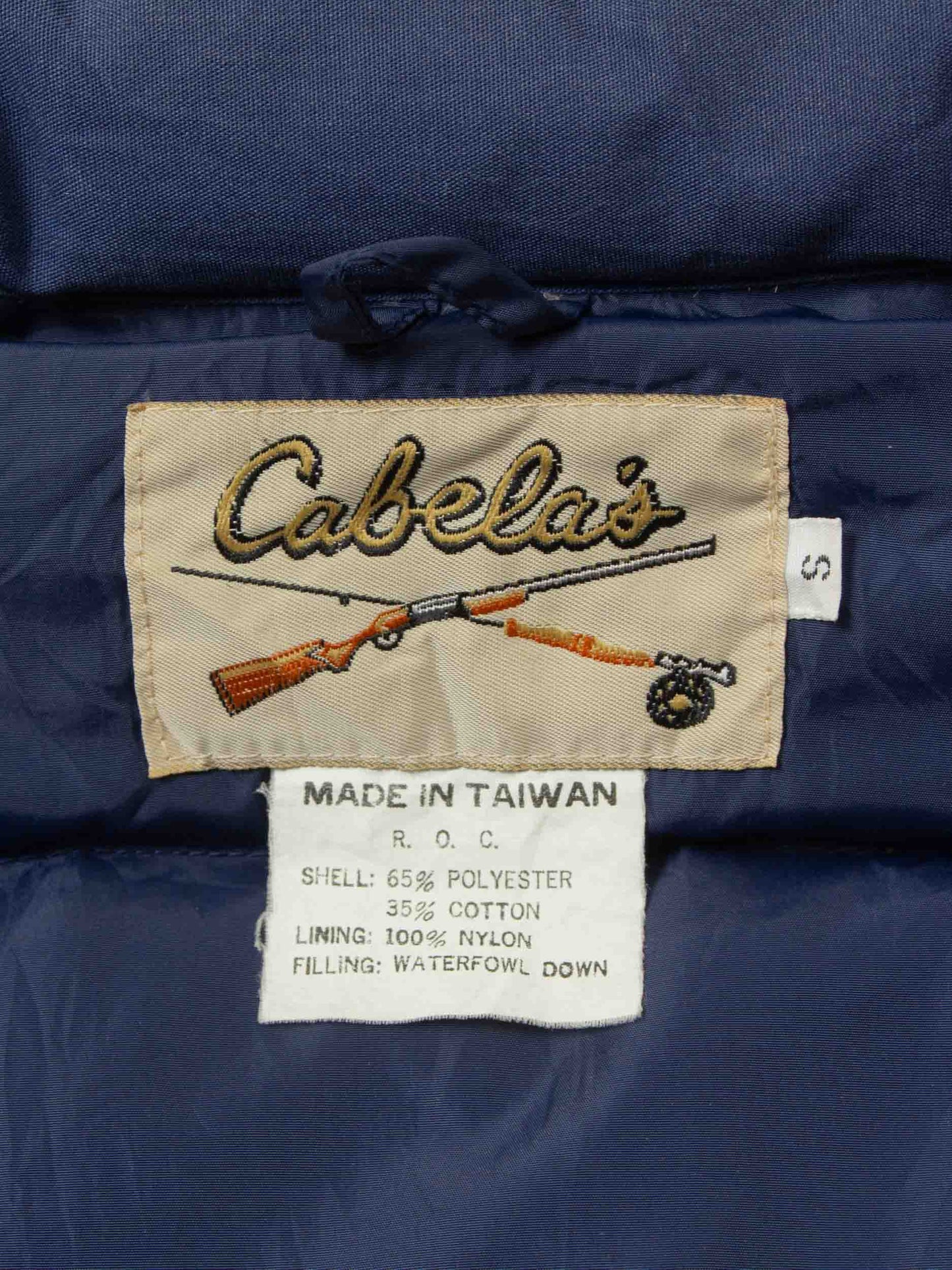 Vtg 1980s Cabela's Down Puffer Vest (S)