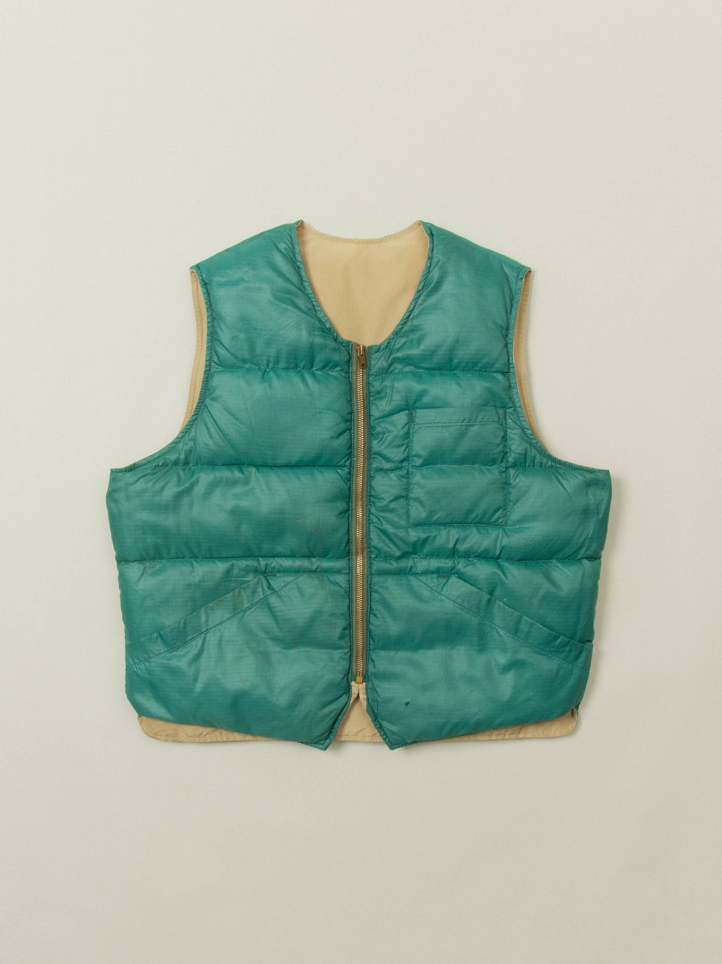 Vtg 1970s Reversible Eddie Bauer Down Vest - Made in USA (L)