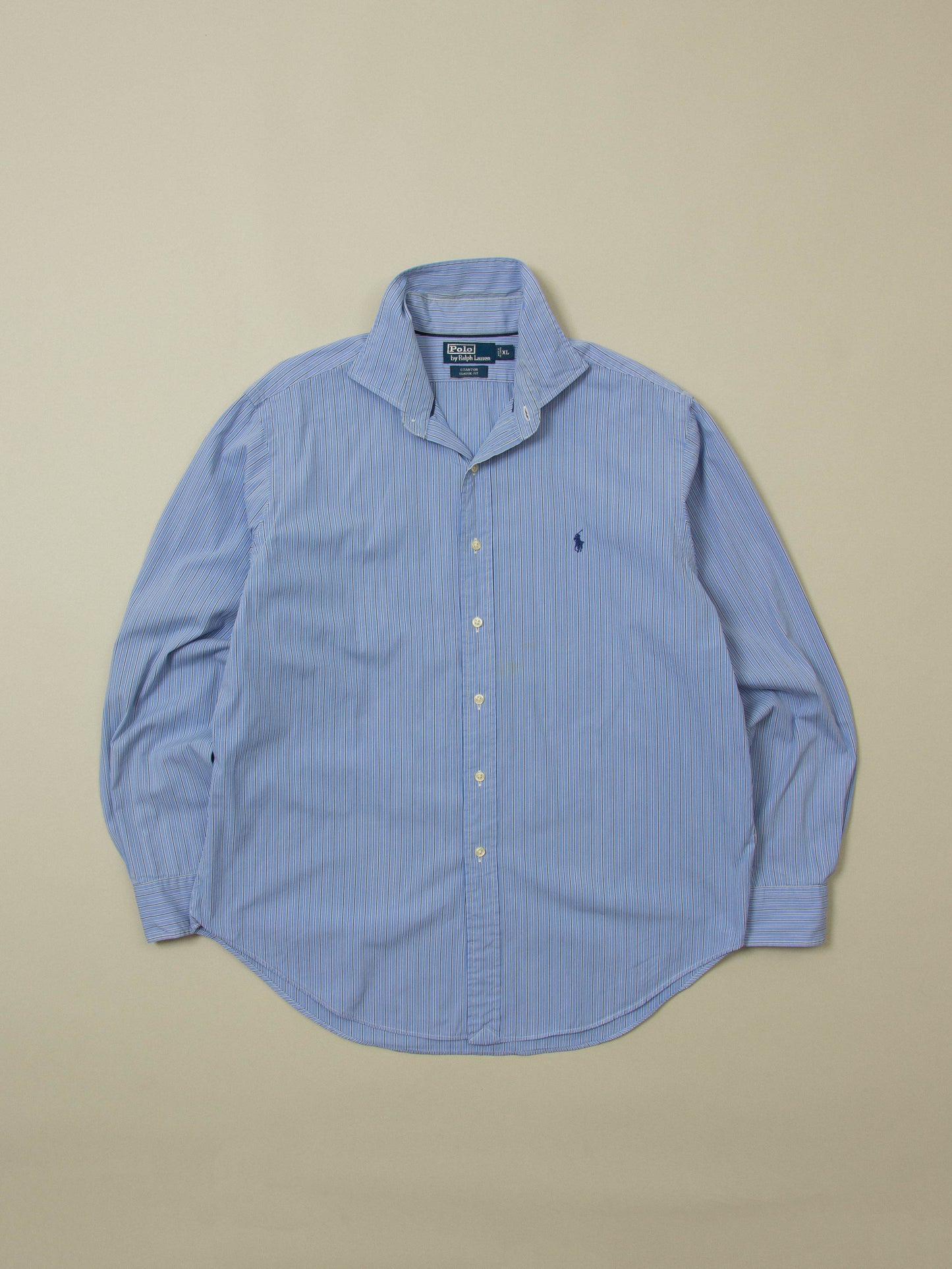 Vtg 1990s Striped Ralph Lauren Shirt (XL)