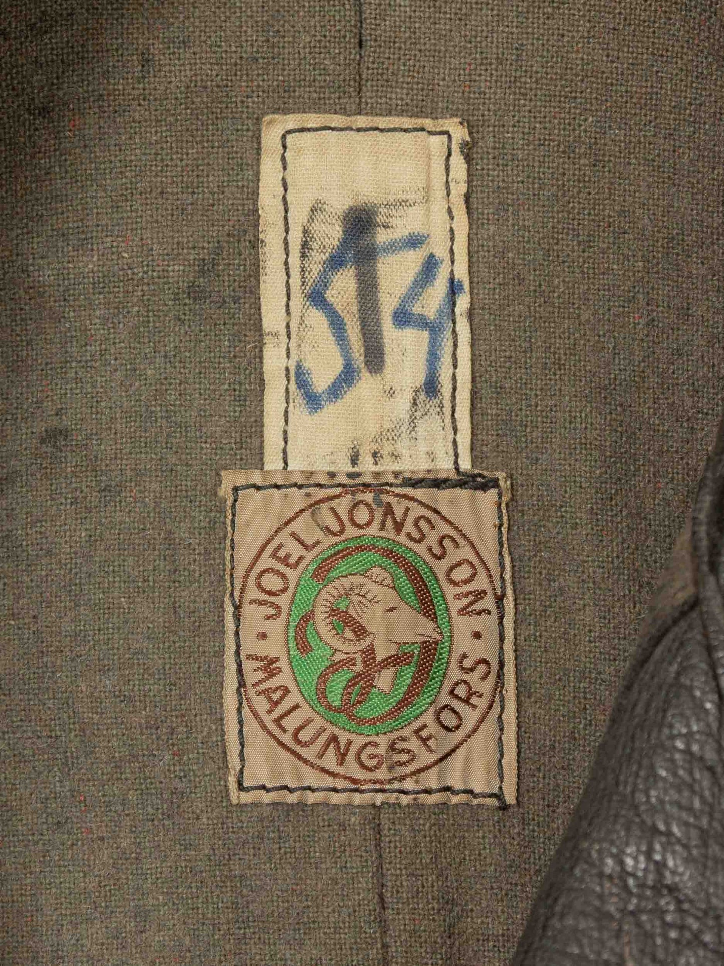 Vtg Rare 1940s Swedish Army Fringed Leather Jacket (M/L)