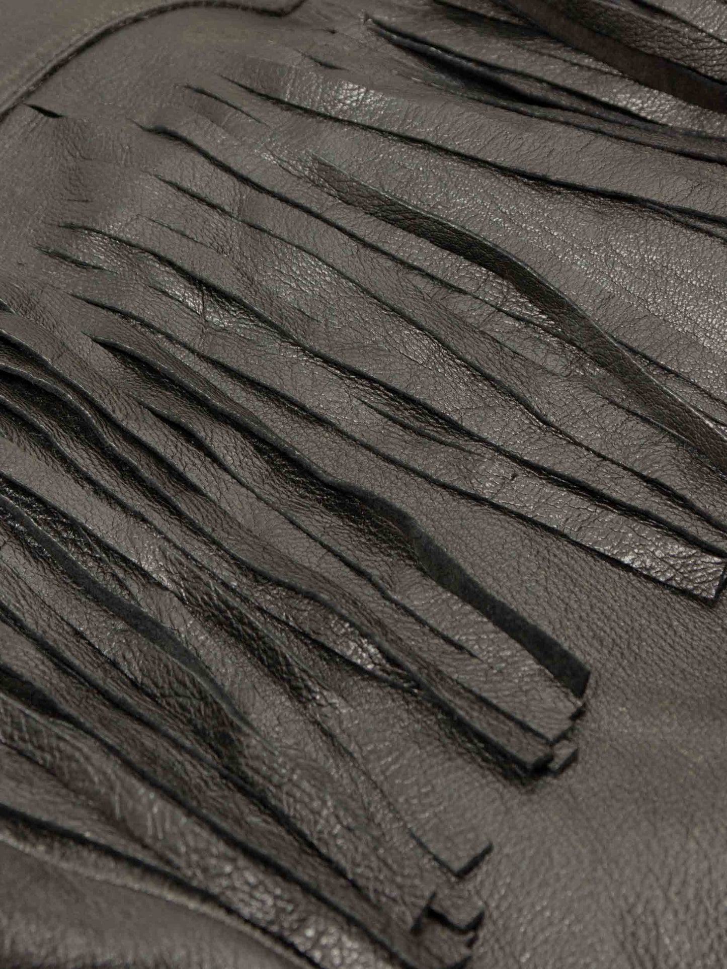 Vtg Rare 1940s Swedish Army Fringed Leather Jacket (M/L)