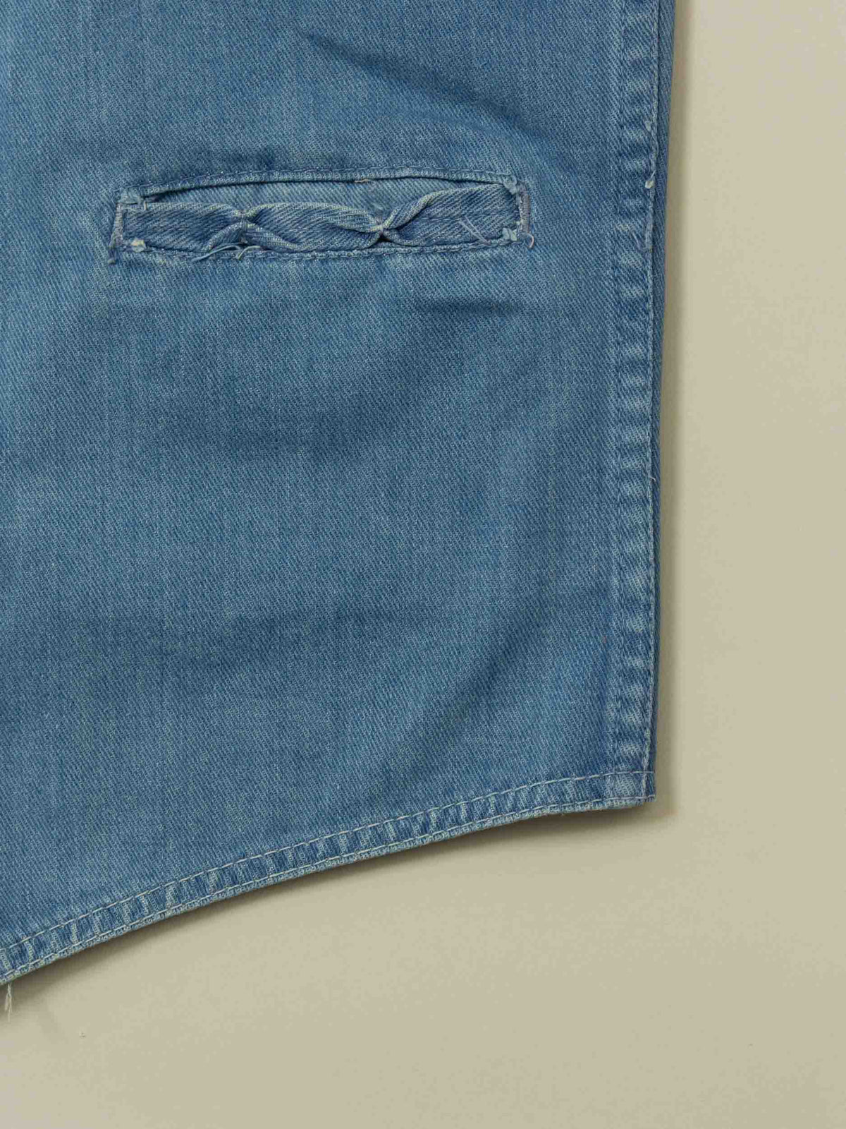 Vtg 1970s 'Trouble Man' Denim Vest (S)