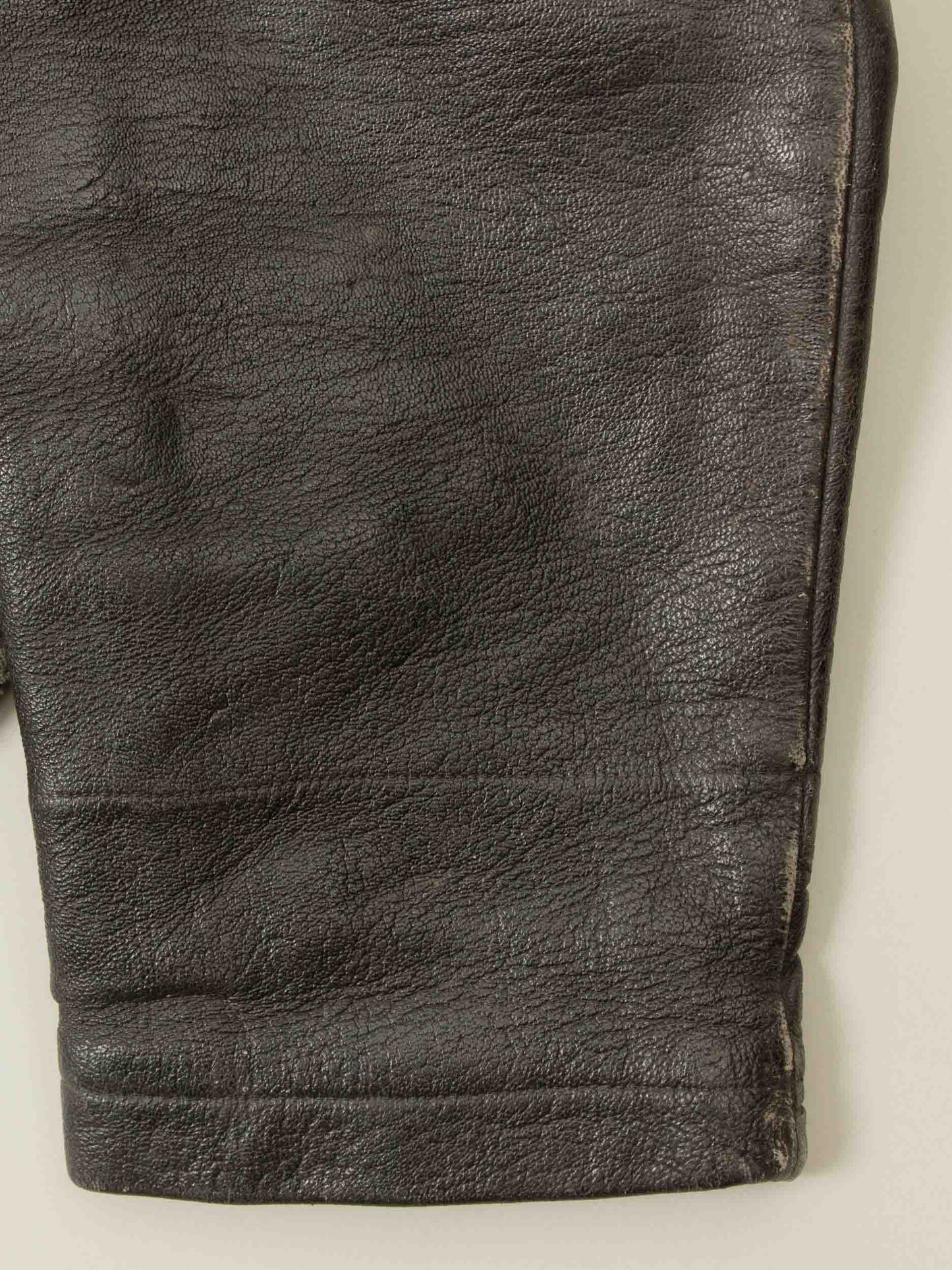 Vtg Rare 1940s Swedish Army Fringed Leather Jacket (M/L)