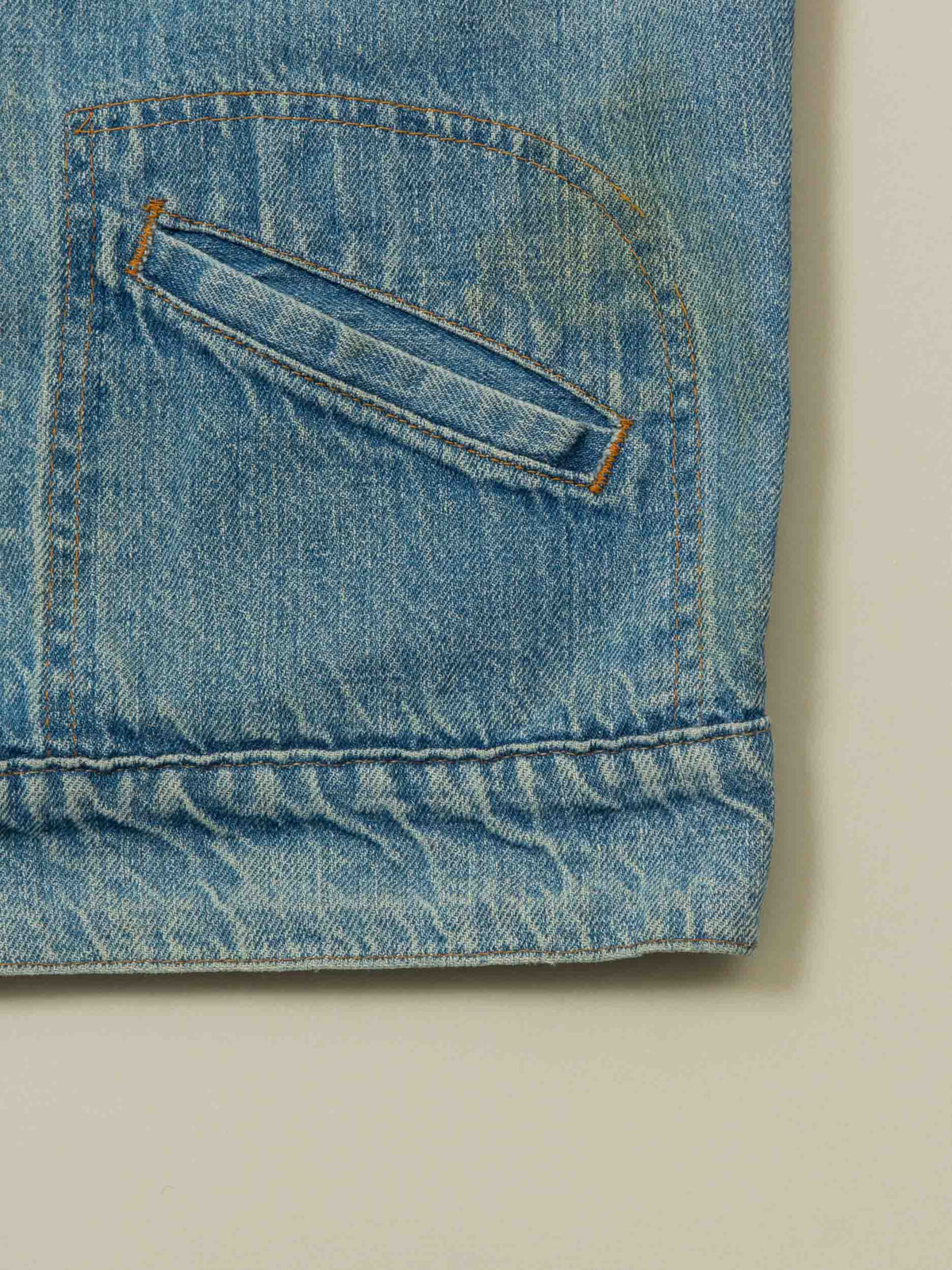 Vtg 1970s 'Hell Riders' Biker Denim Vest (S)