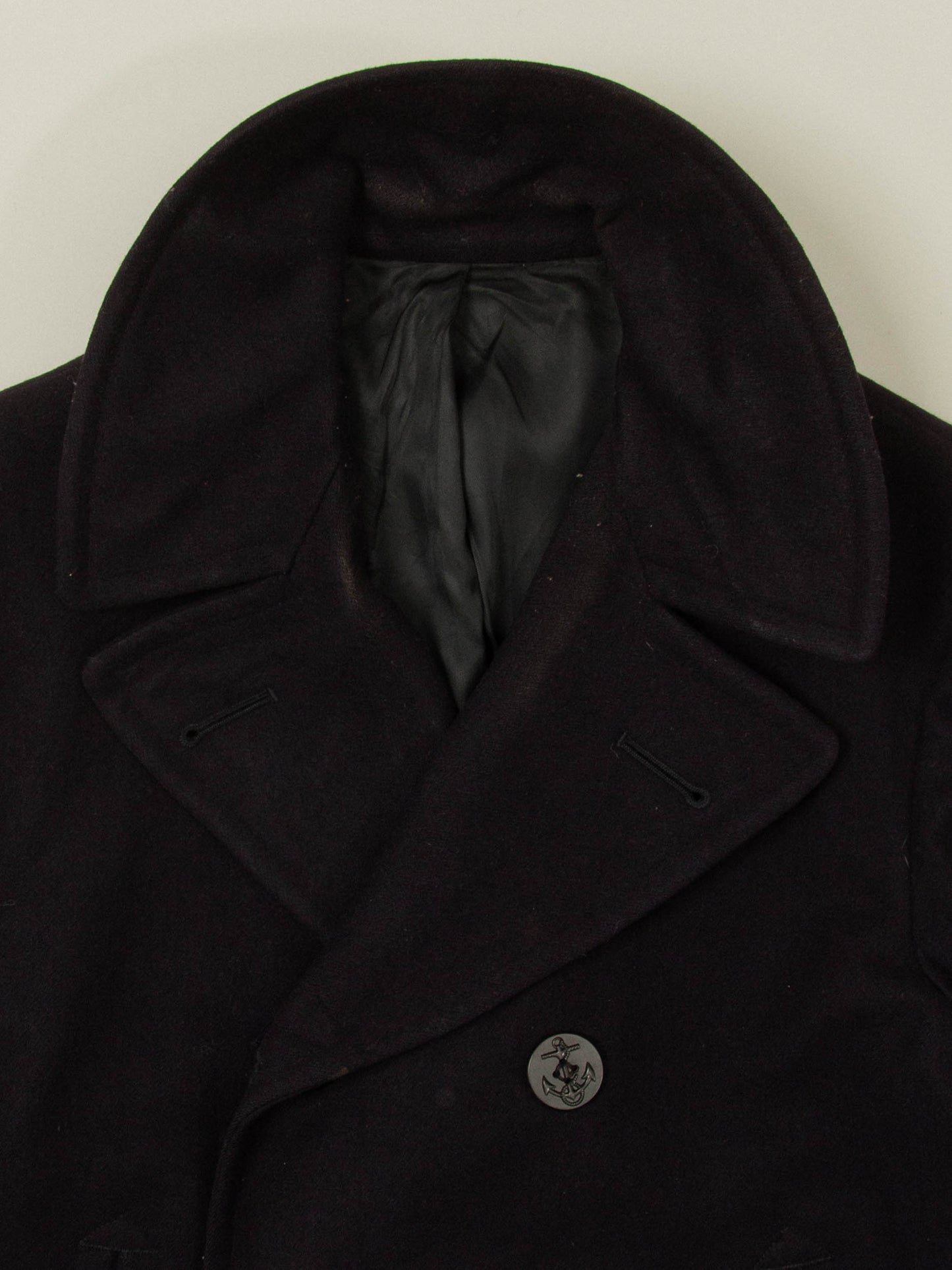 Vtg 1970s US Navy Wool Peacoat - Made in USA (M)