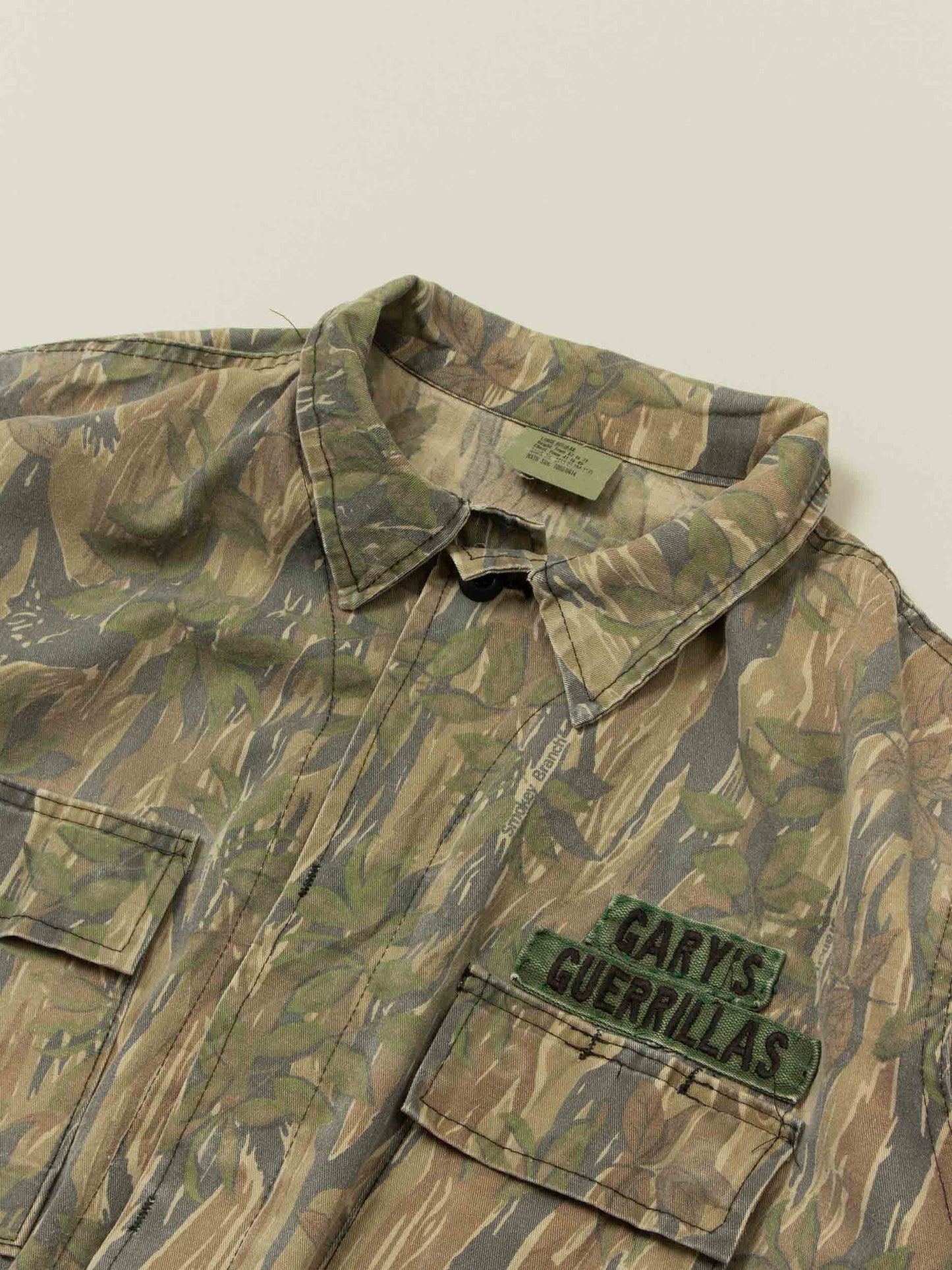 Vtg 1990s US Army 'Gary's Guerillas' Custom BDU Jacket – Made in USA (L)