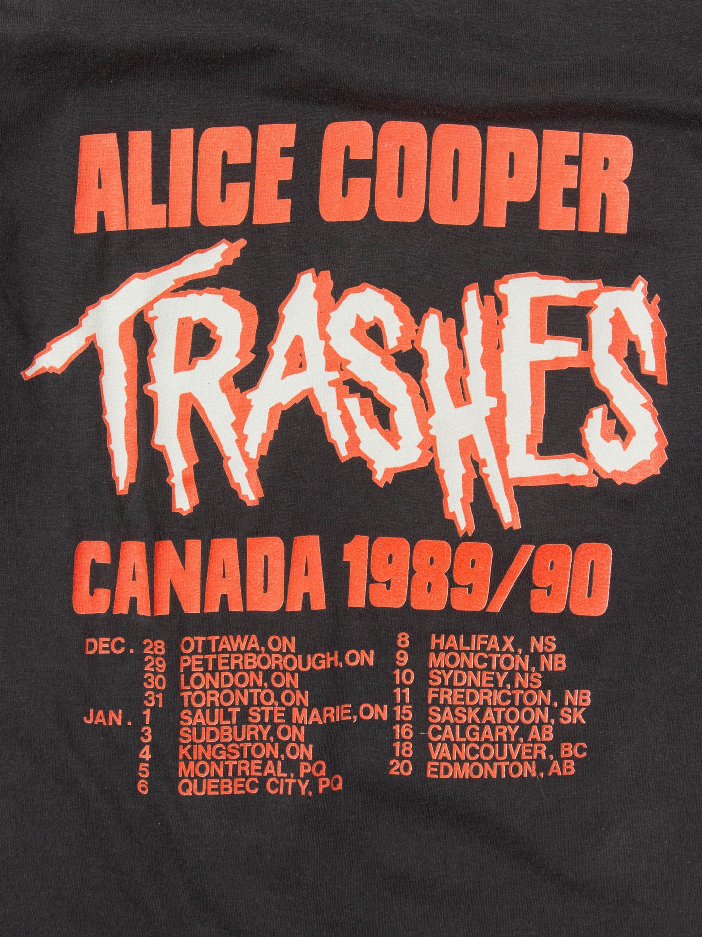 Vtg 1989-90 Alice Cooper Single Stitch Tour Tee (S)
