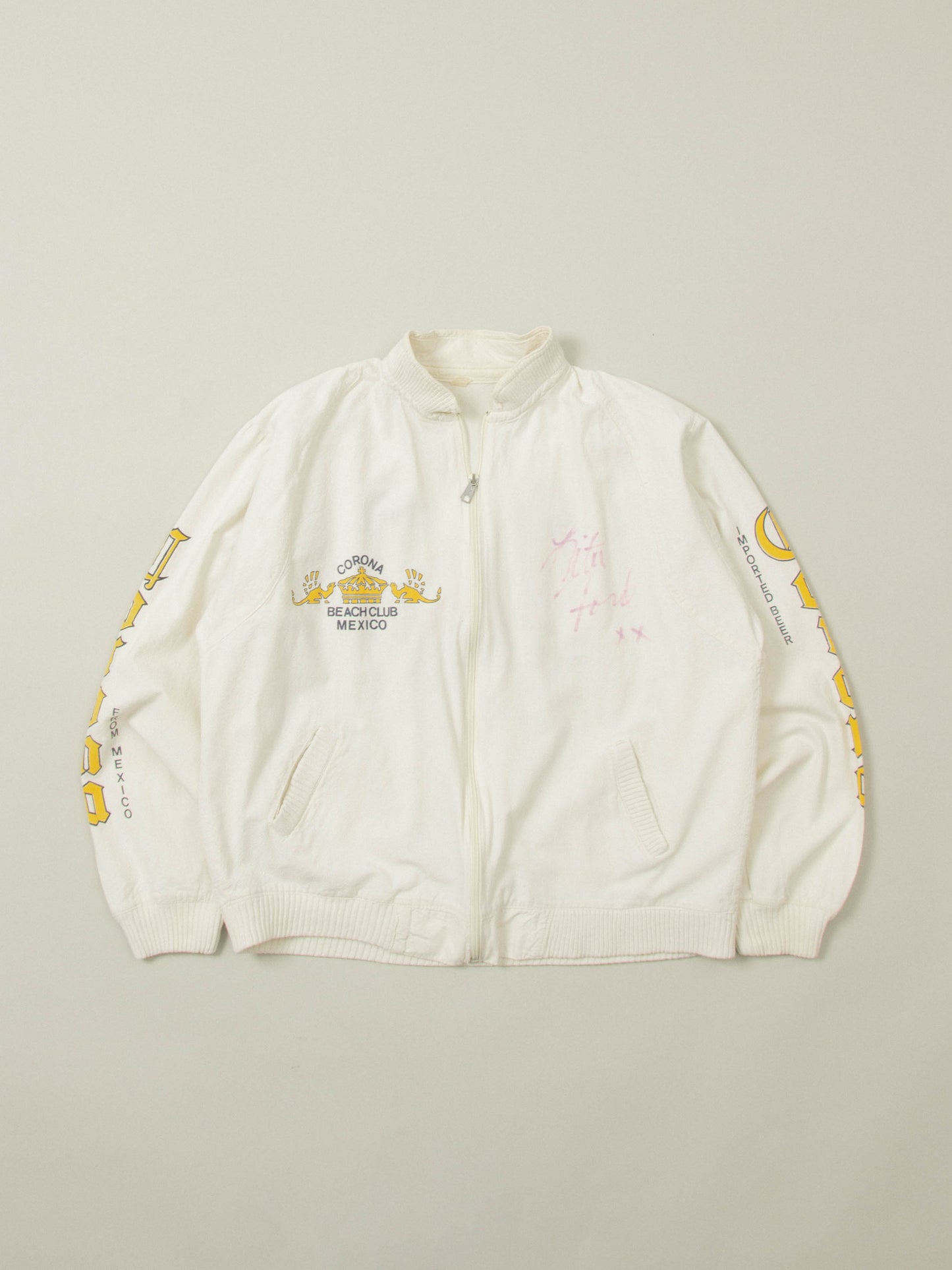 Vtg Corona Beach Club Mexico Souvenir Jacket (M)