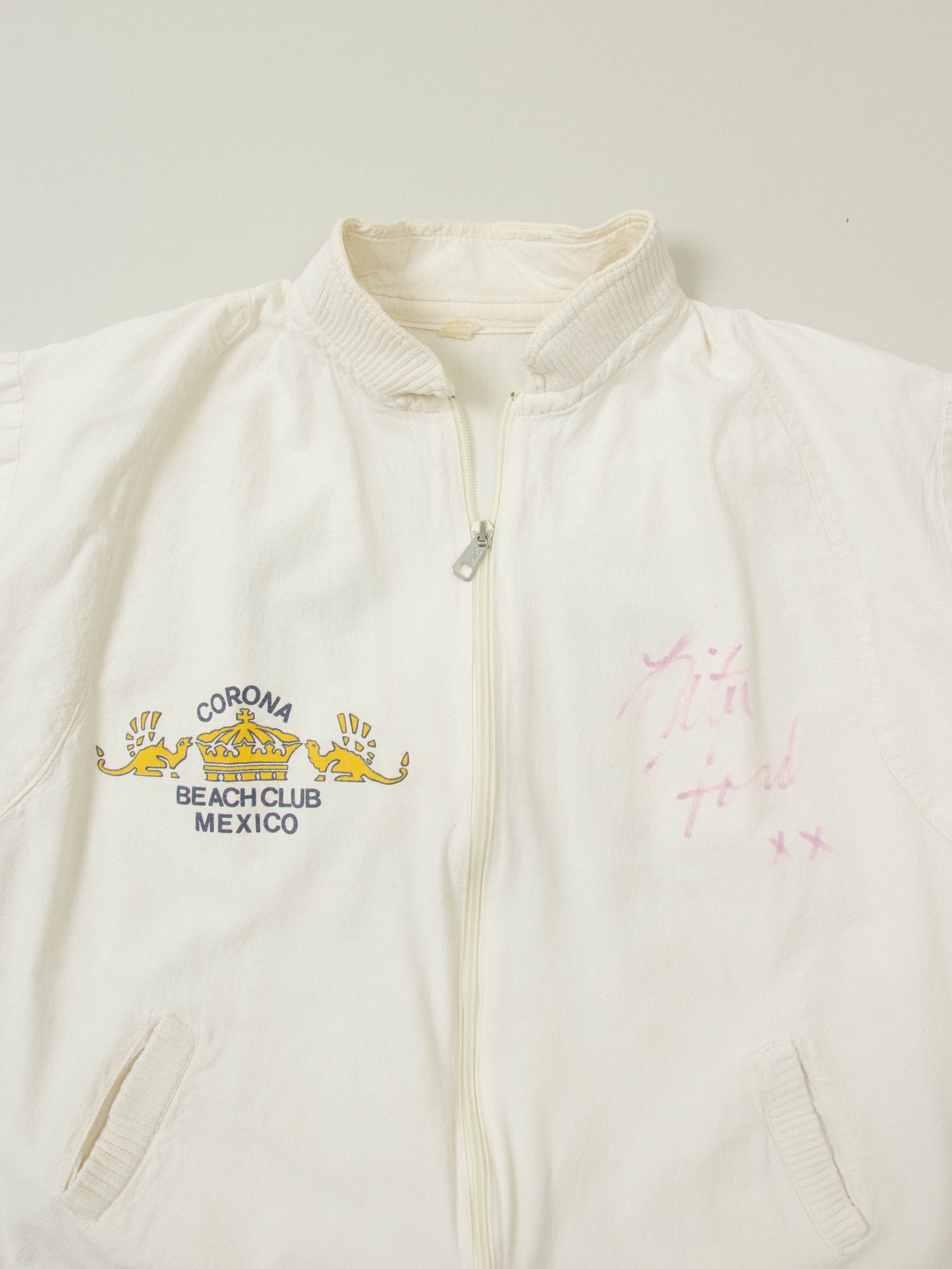 Vtg Corona Beach Club Mexico Souvenir Jacket (M)