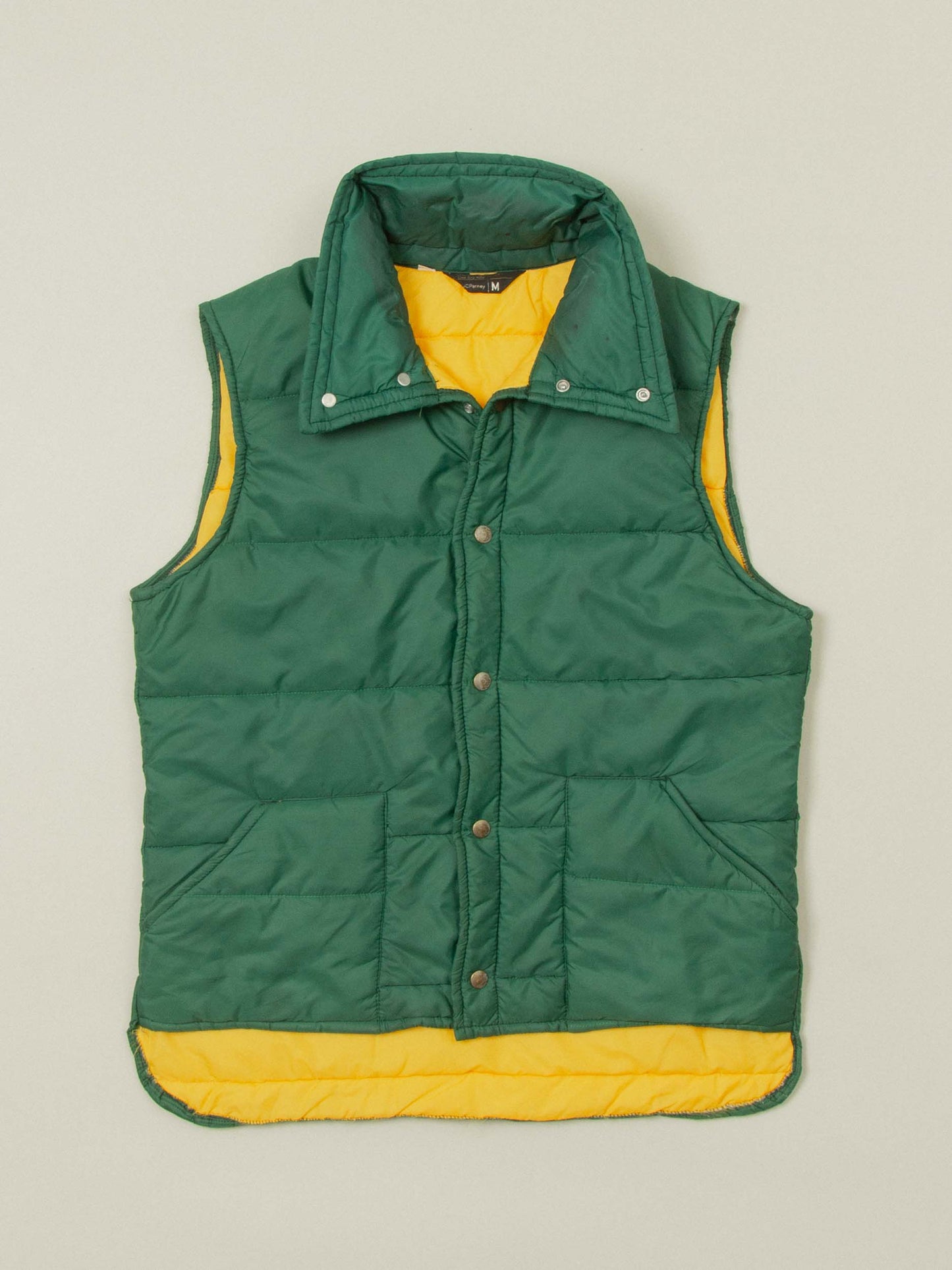 Vtg 1970s JCPenney Quilted Vest (M)