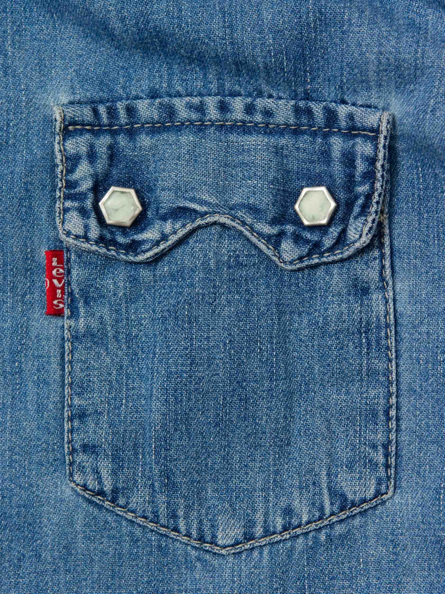 Vtg 1990s Levi's Women's Western Denim Shirt (S)