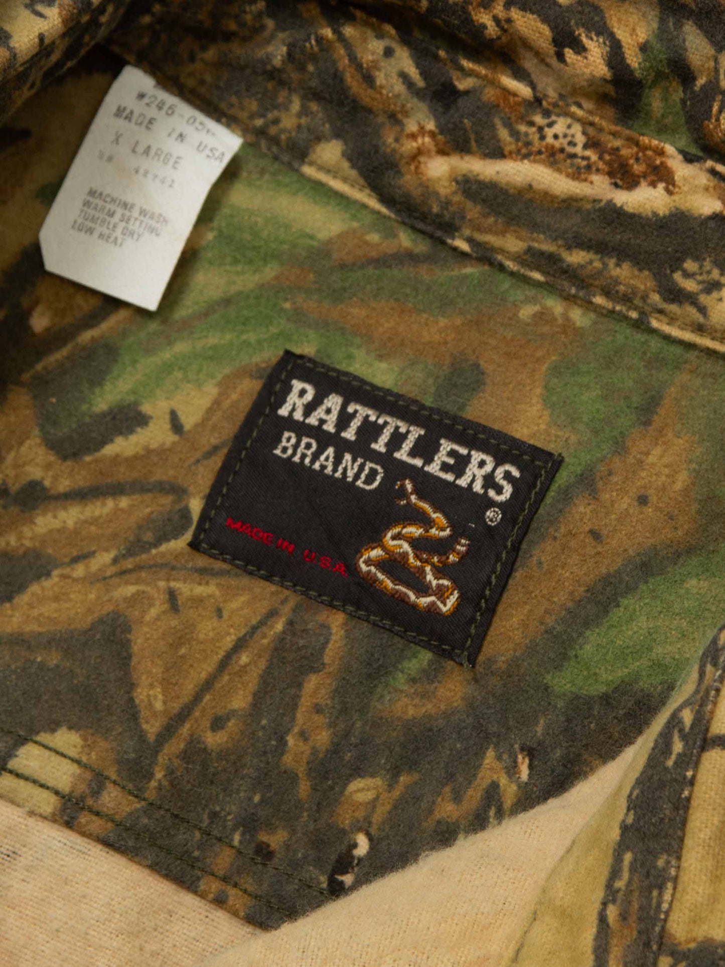 Vtg 1990s Rattlers Hunting Overshirt – Made in USA (XL)